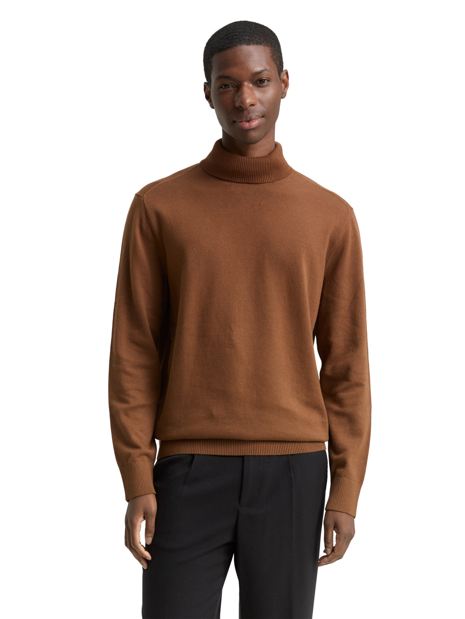 basic turtleneck knit, Golden Clay #5