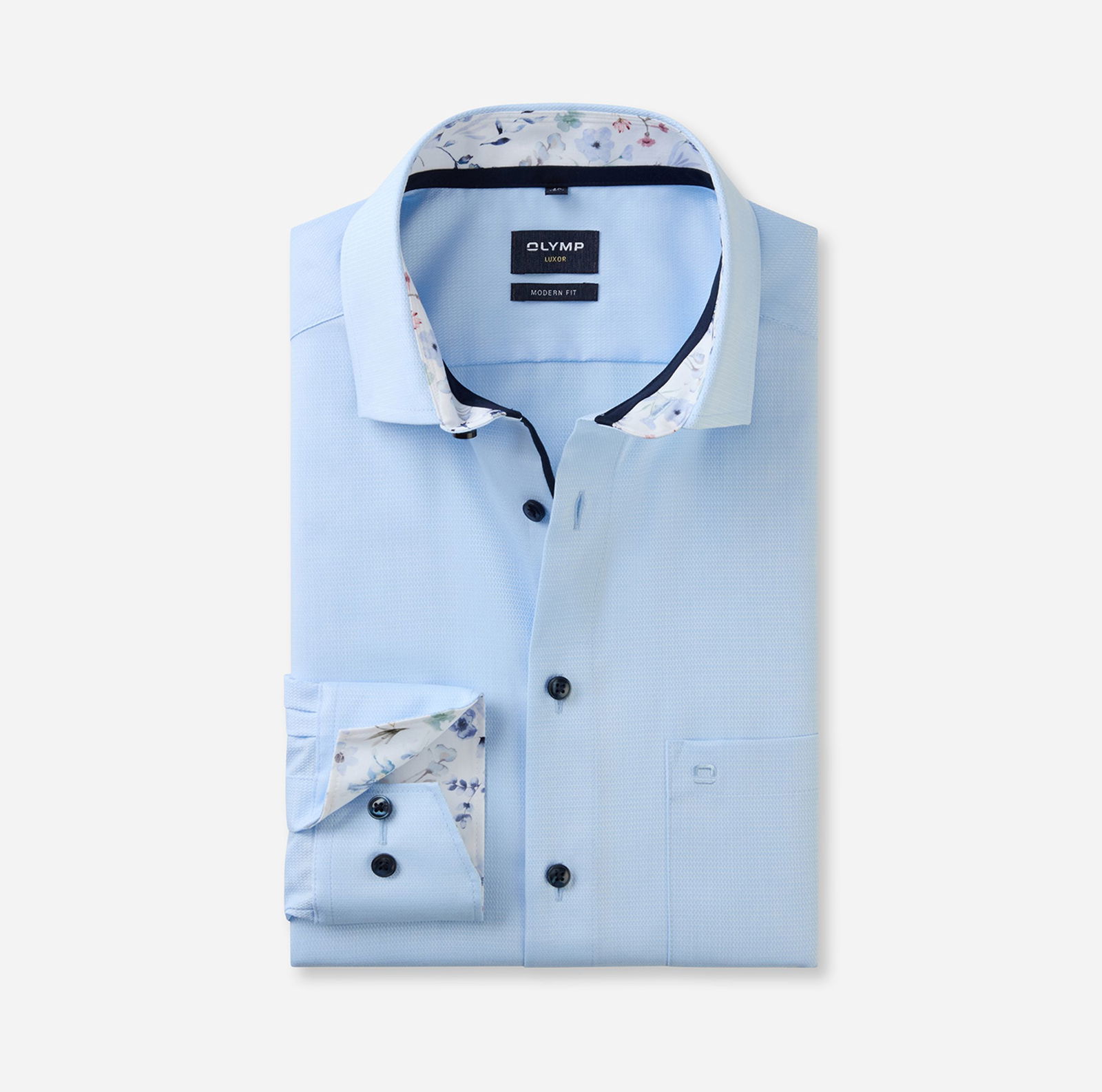 Olymp |  Olymp Hemd Modern Fit  | 43 | bleu