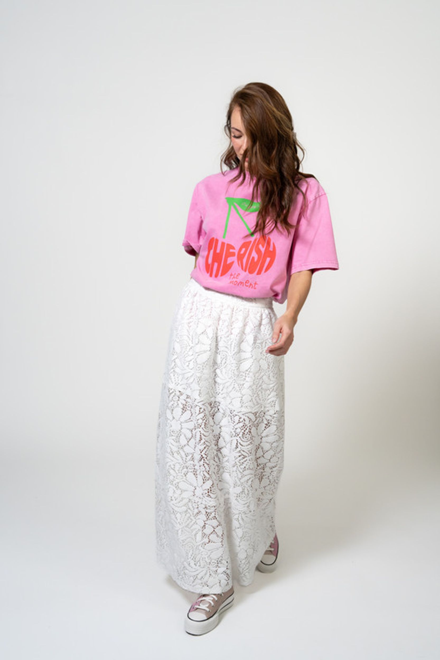 Oh April |  Oh April T-Shirt "Cherish" | XS | Fuchsia Acid