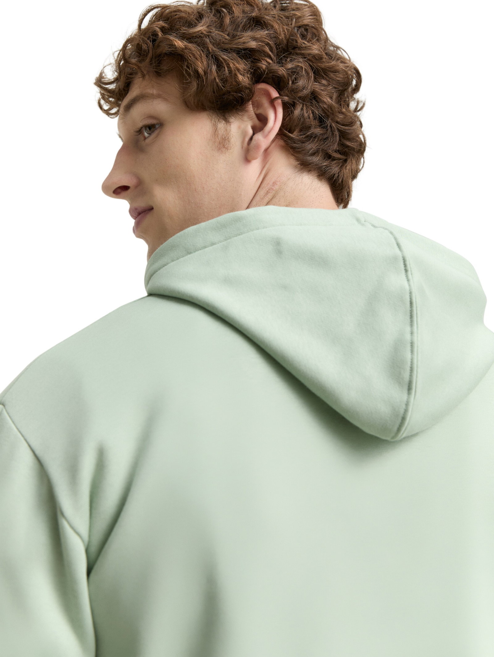 printed sweat hoodie, Fresh Mint Green #6