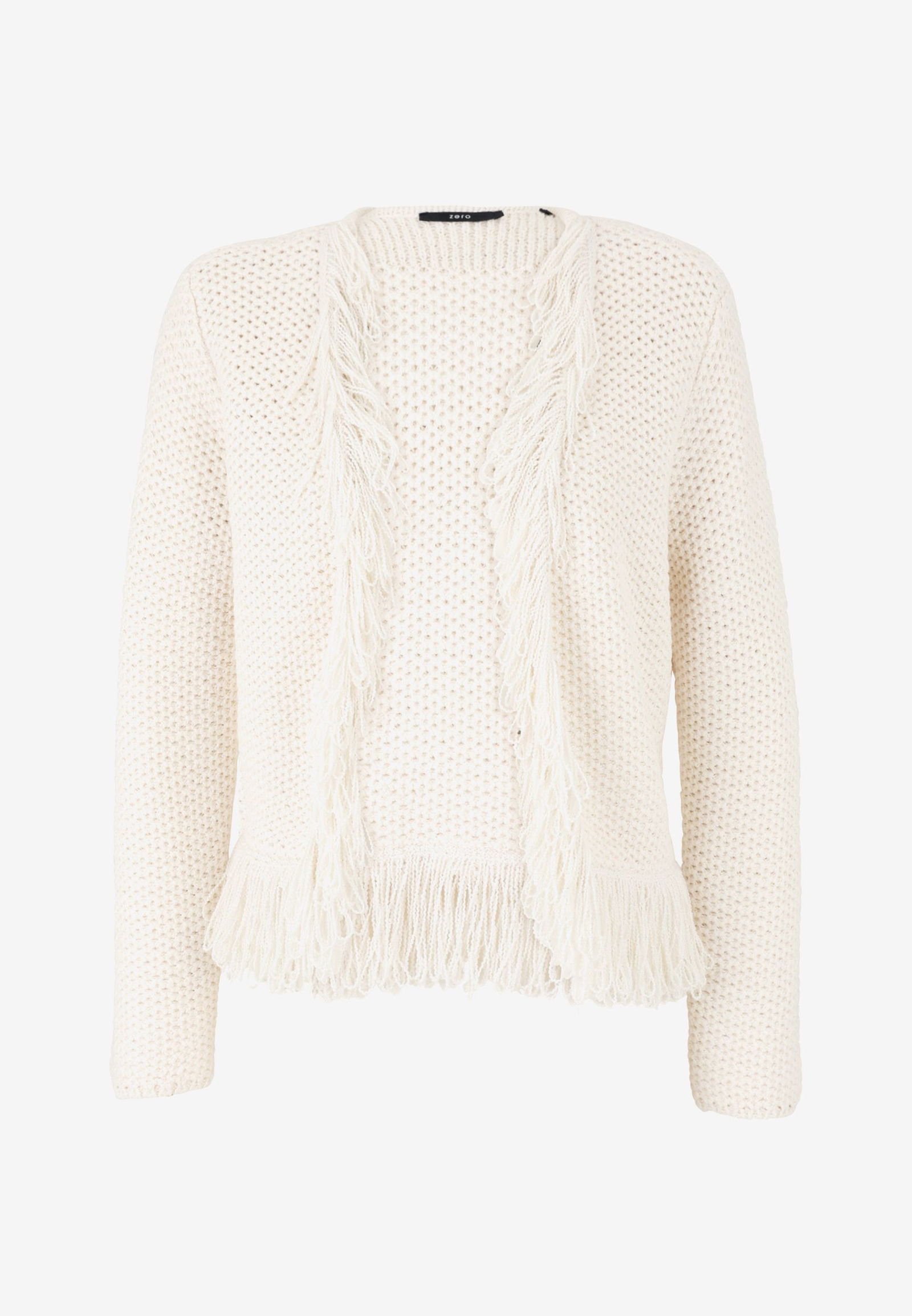 Zero |  Zero Strickjacke | Cardigan  | 44 | creamwhite