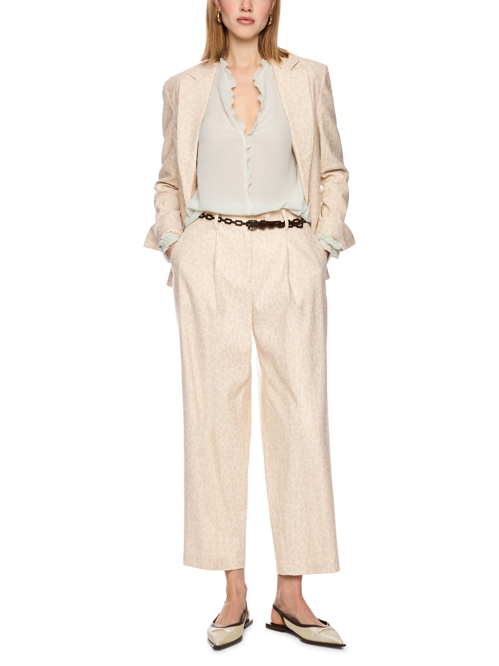 Marc Cain Collections |  Marc Cain Collections Schmale Hose  | 44 | bright ecru