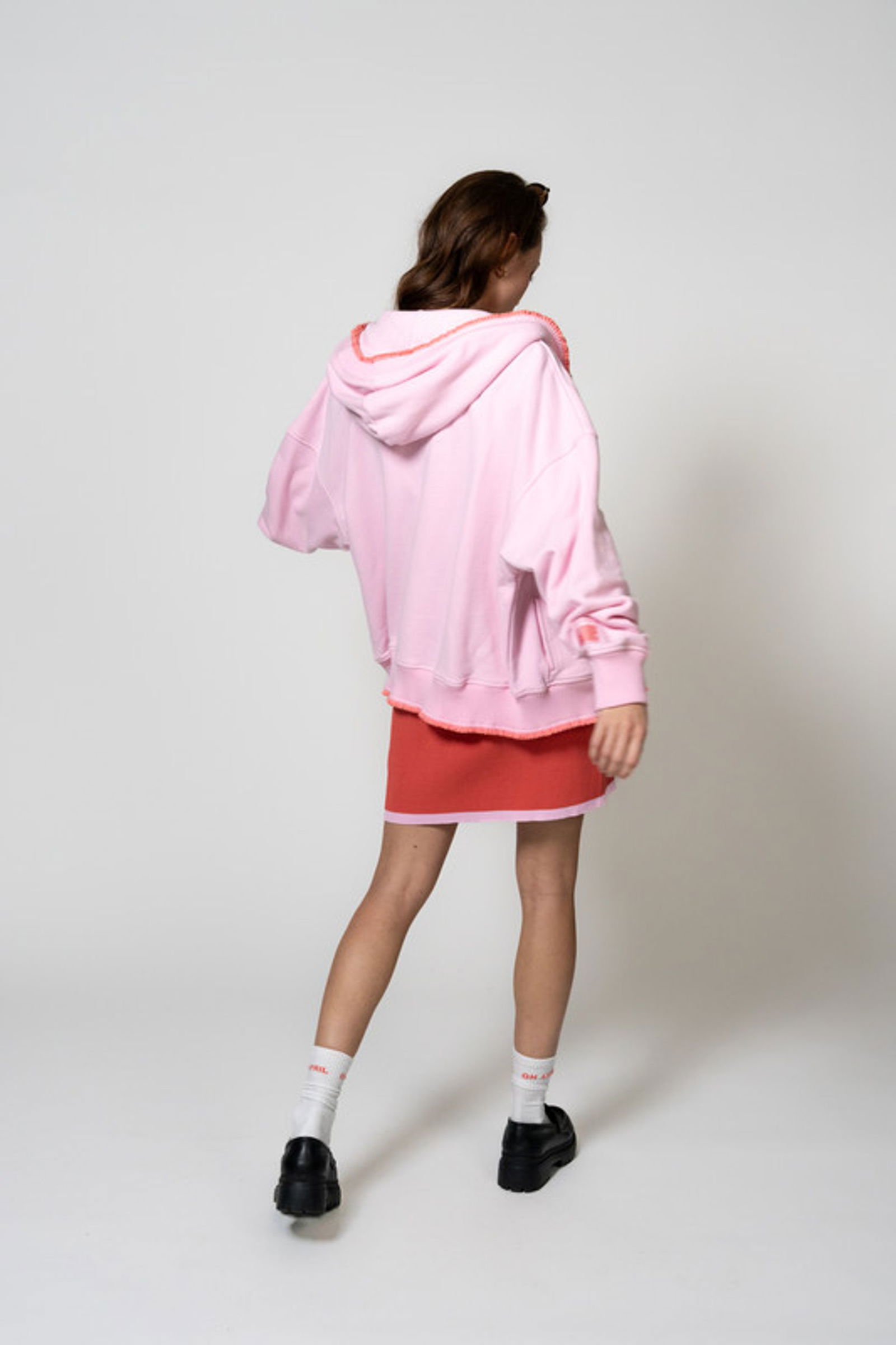 Oh April |  Oh April Hoodie Zipper Sweatjacke "Belo" | M | Soft Blush