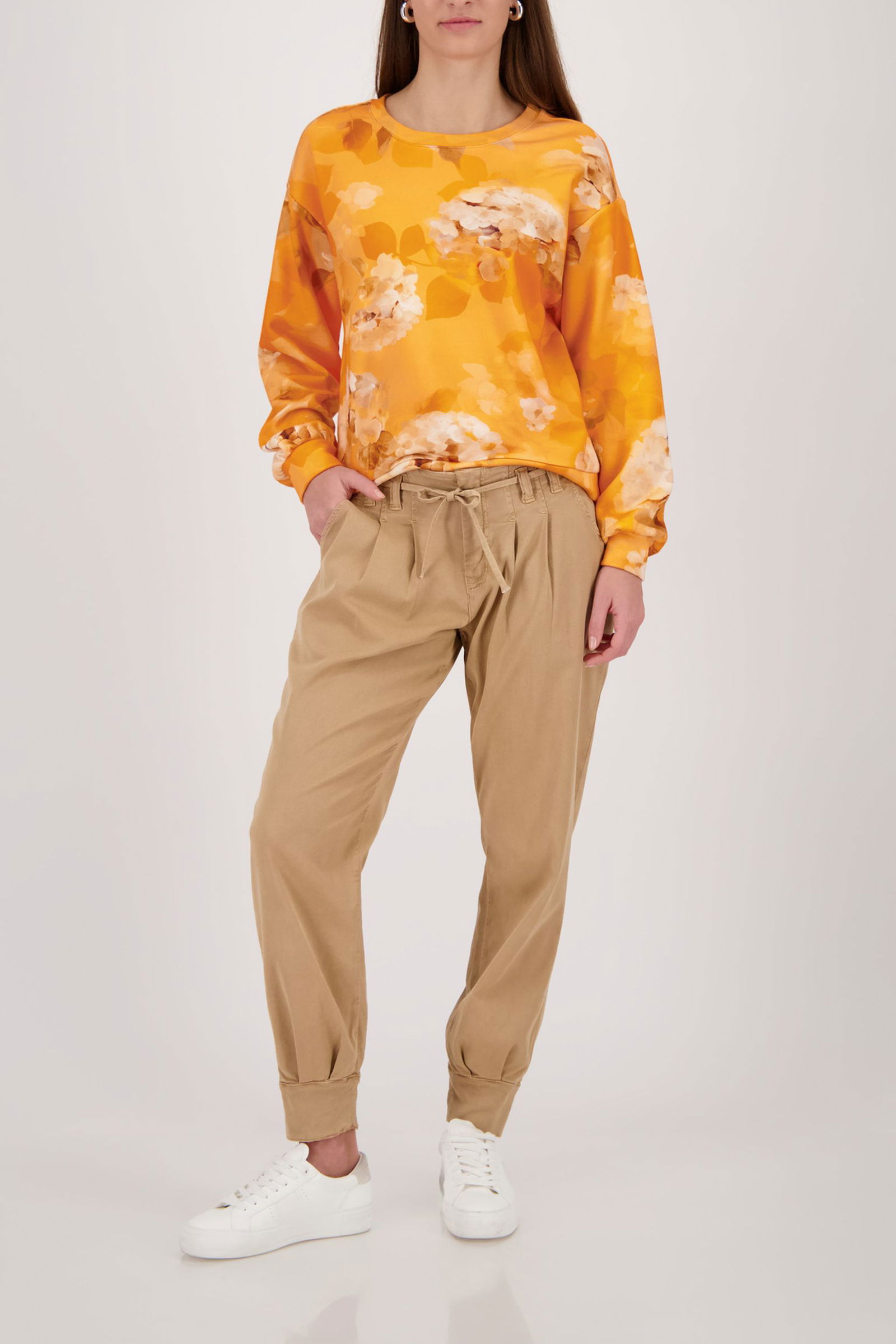 Monari |  Sweatshirt, aperitif gemustert | 36 | fire