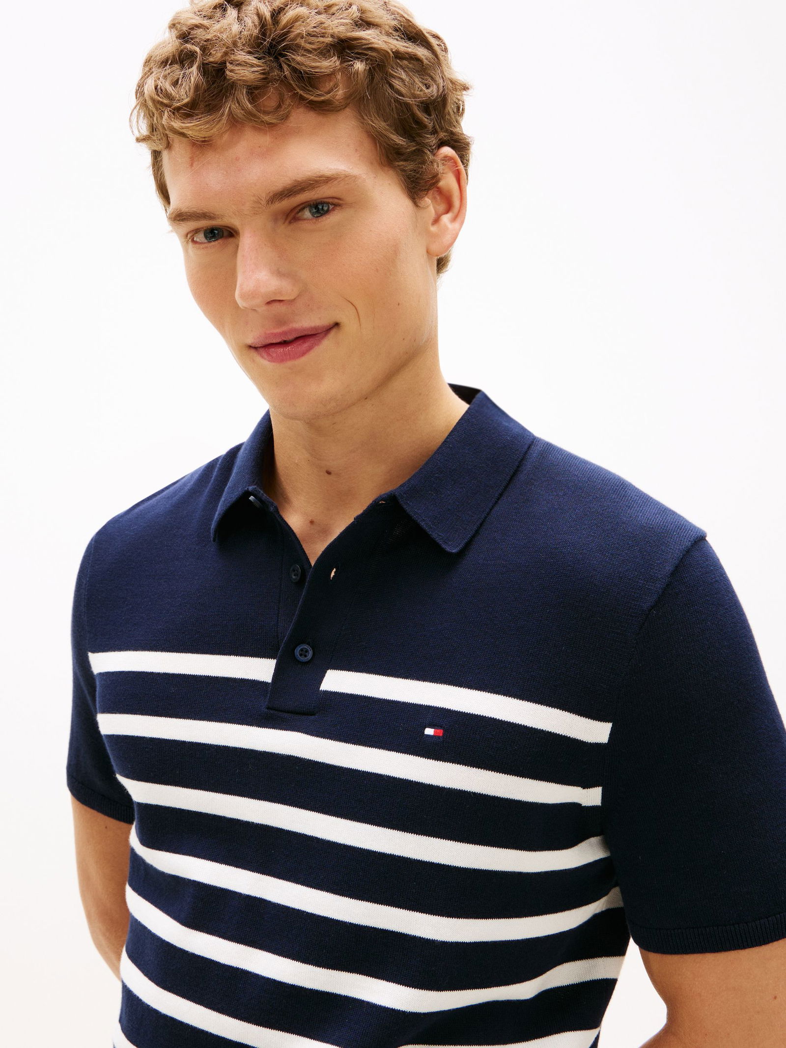 Tommy Hilfiger |  Tommy Hilfiger Poloshirt  | M | blue spell / stripe