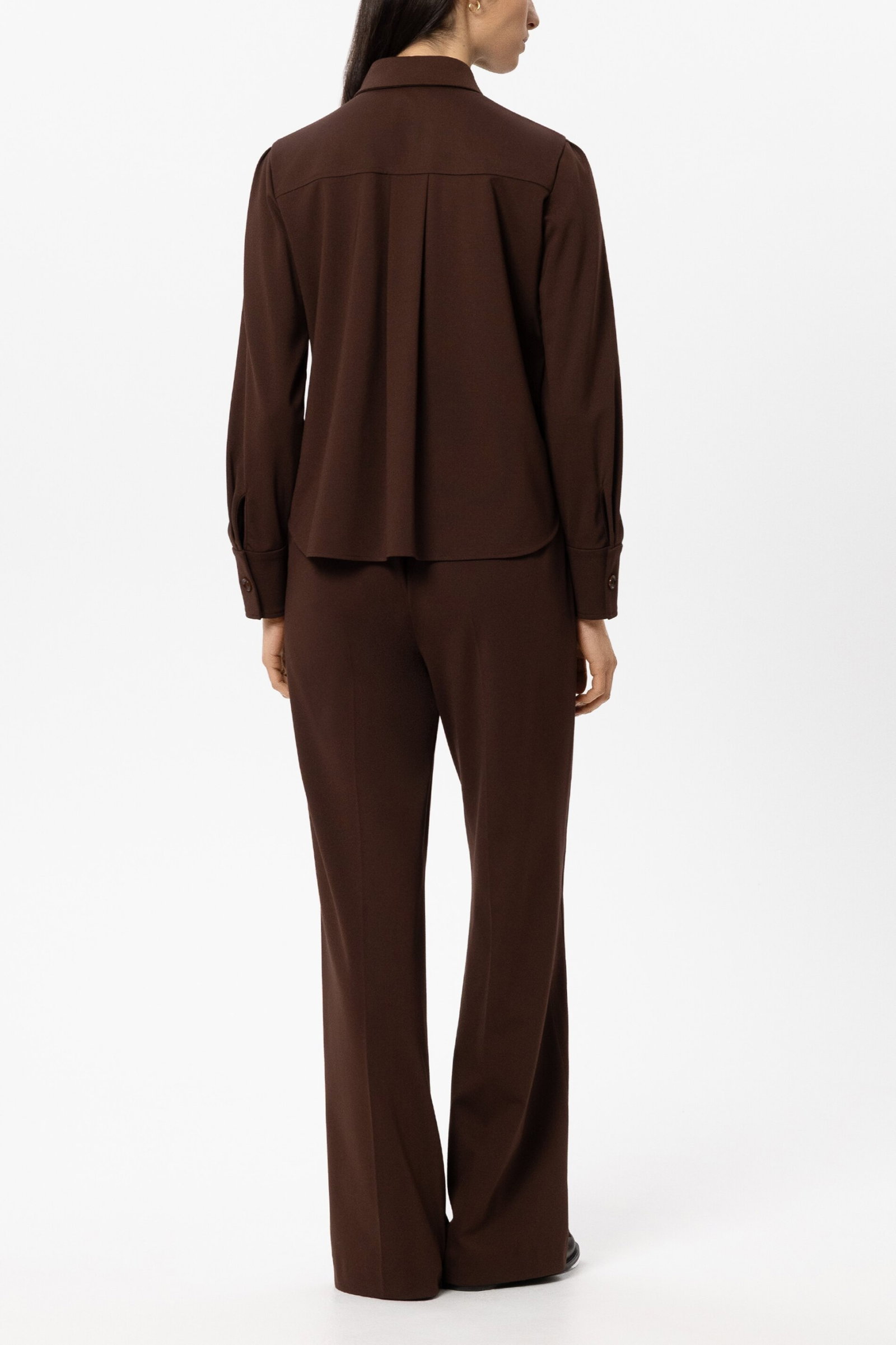 Luisa Cerano Wideleg Hose aus Punto-Milano marone #4
