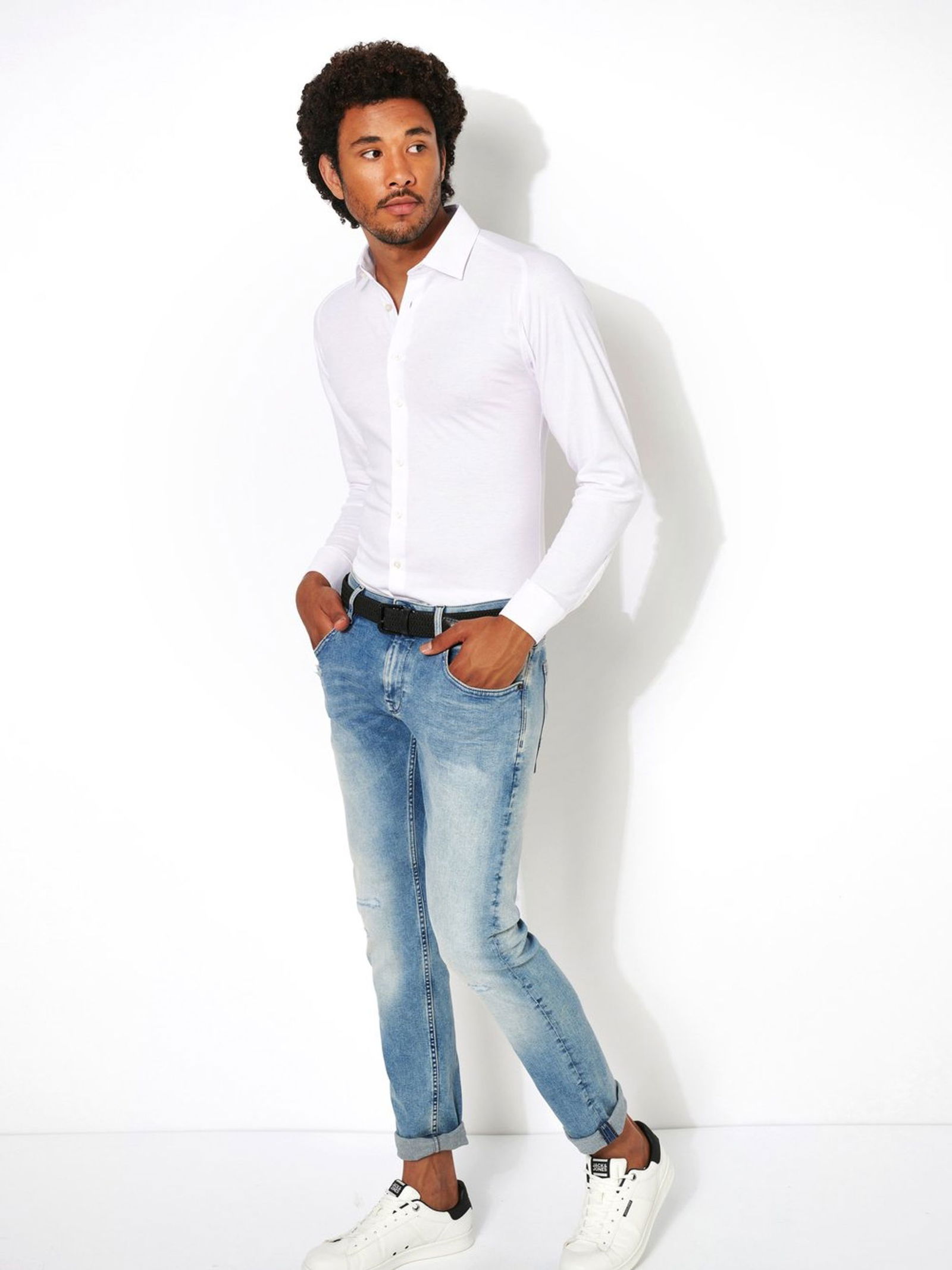 86cfcc1bd81c4ca30bae1d8b7919b457 DESOTO |  DESOTO Hemd Modern Fit  | M | solid white