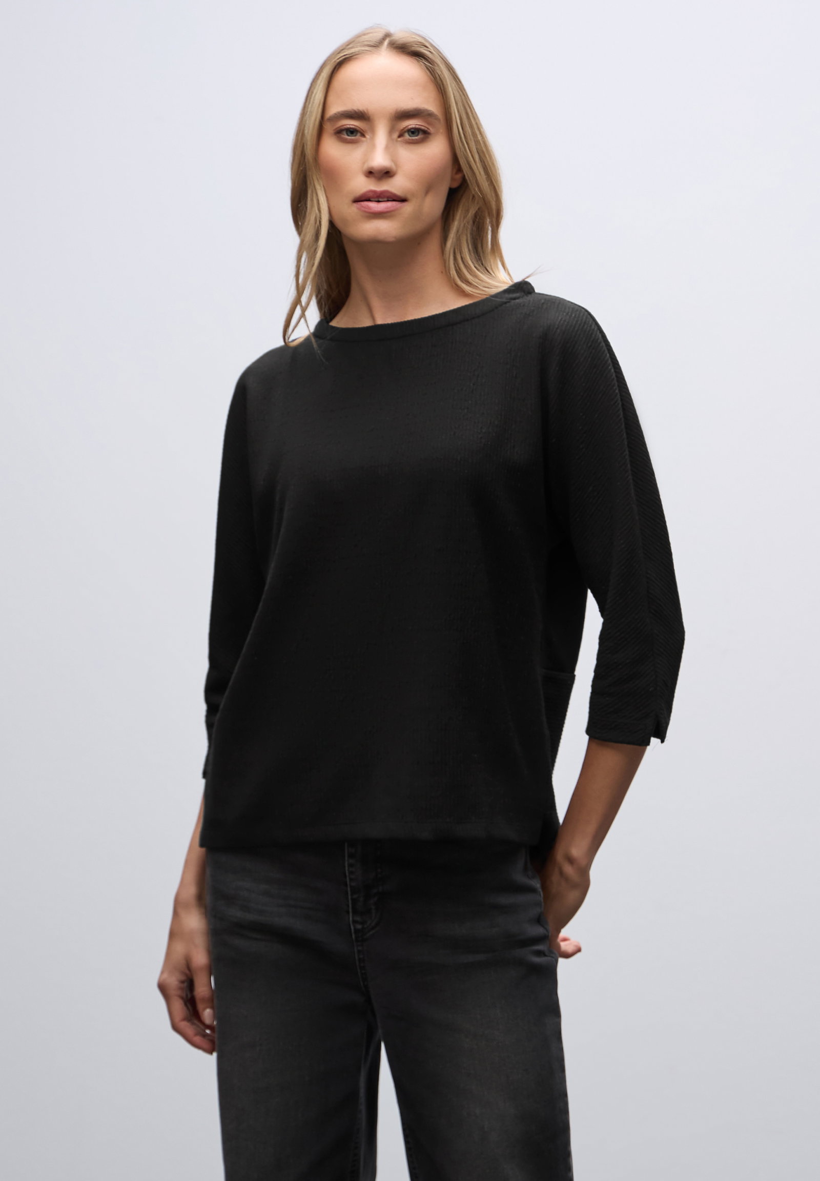 EOS_Structured shirt w. lurex, Black #6