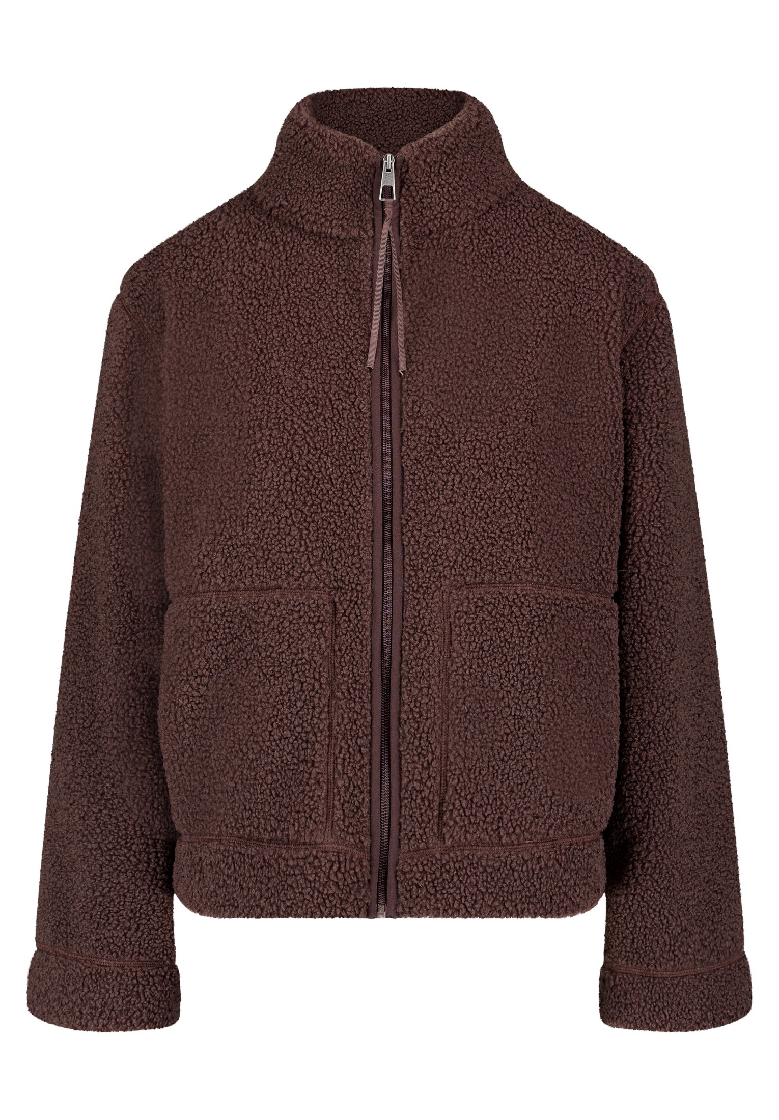 Sweat Jacke Kurz 1/1 Arm, Black Coffee #1