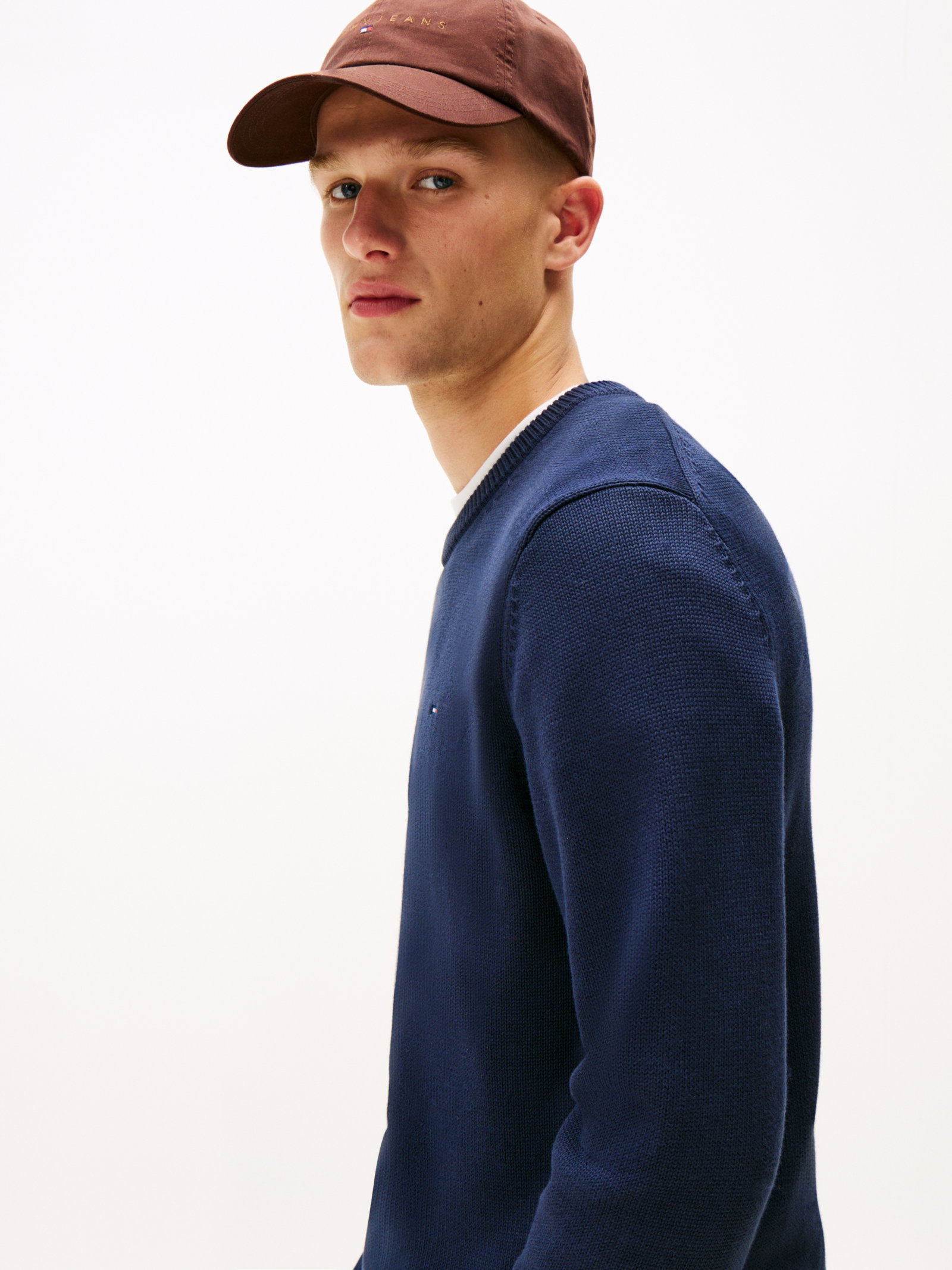 TJM SLIM ESS SWEATER EXT, BLUE #1