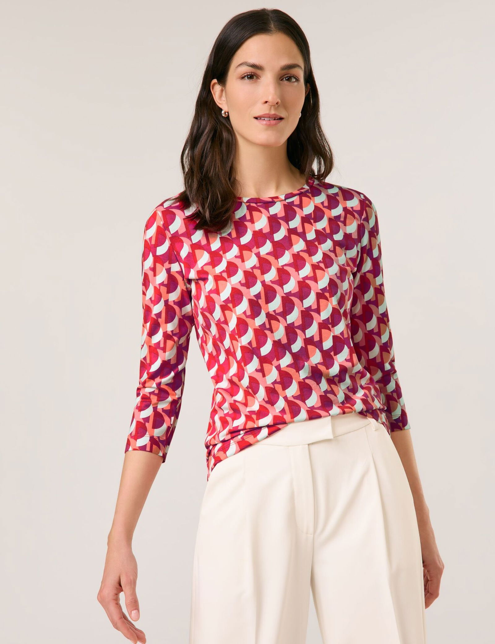GERRY WEBER Collection |  GERRY WEBER Collection Shirt  | 46 | pink/orange/red aop