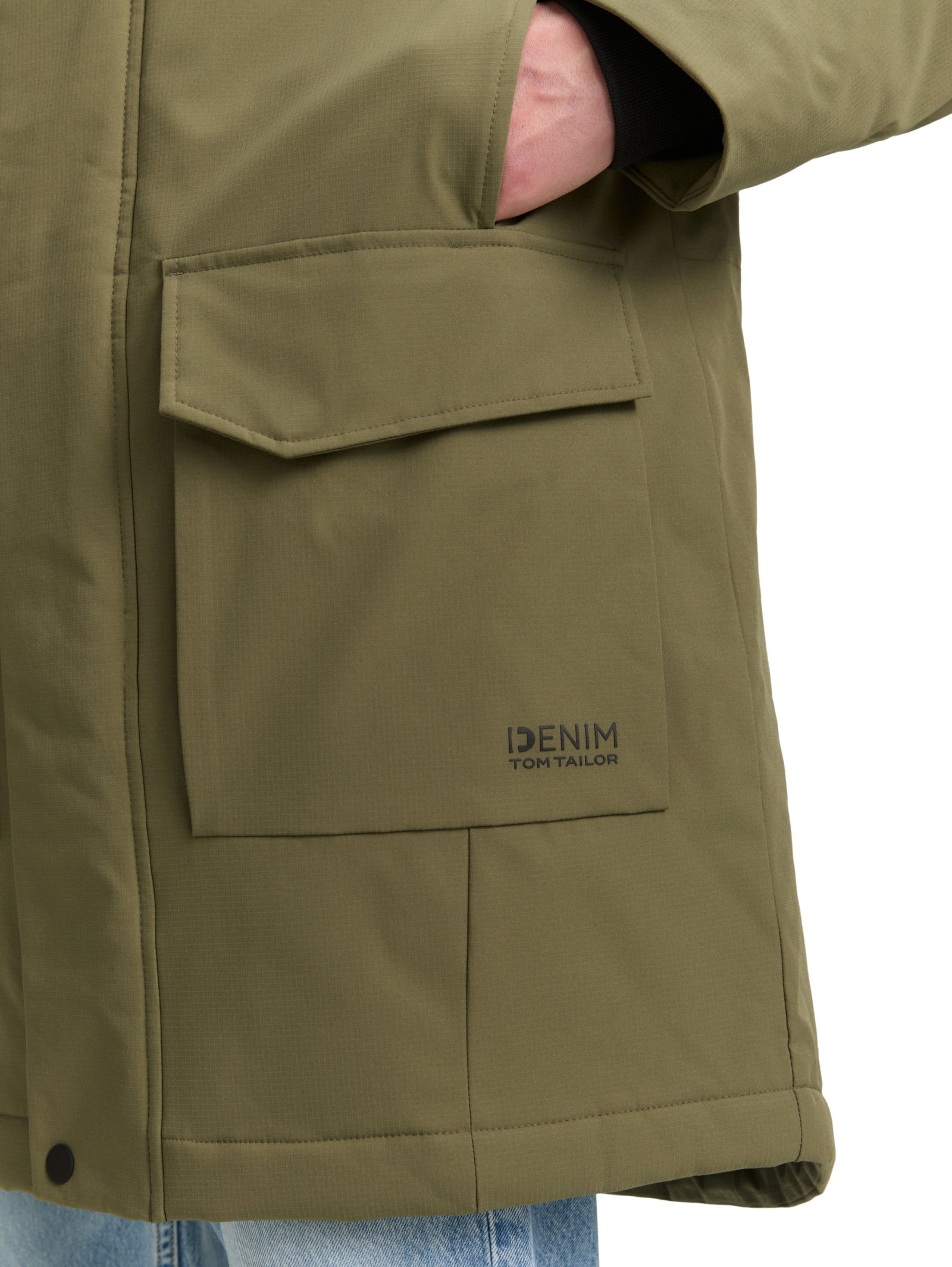 tech hooded parka, jungle soil green #5