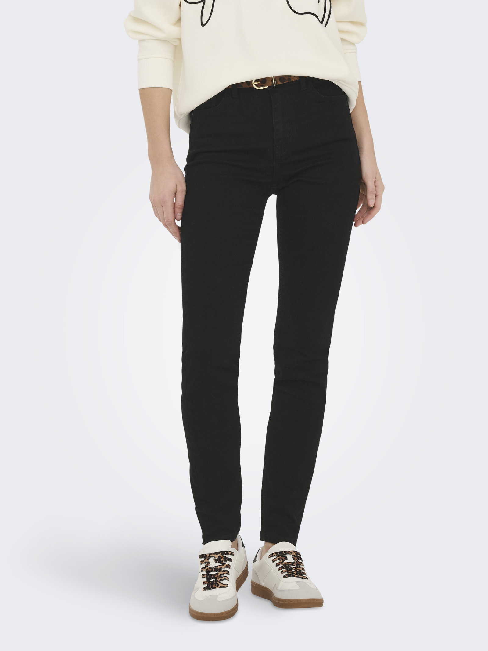 JDYFINA MW SKINNY JEANS BLK DNM NOO, Black Denim #4