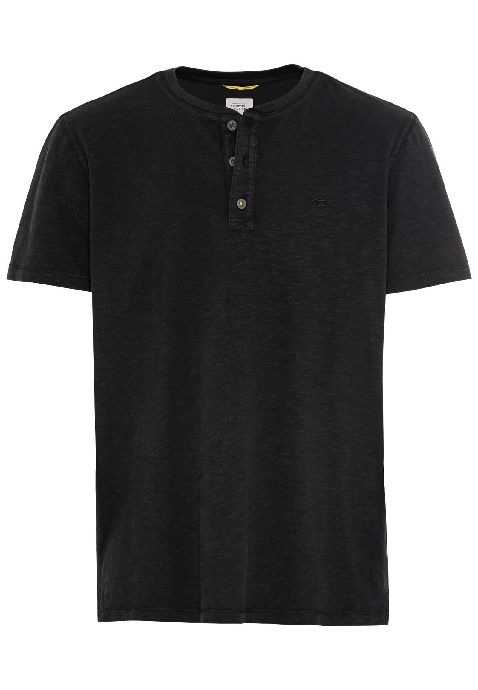 Camel Active Kurzarm Henley aus Organic Cotton