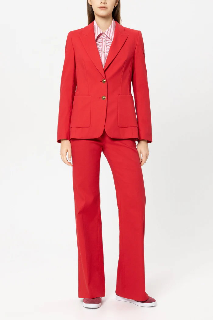 Luisa Cerano Gabardine-Blazer cherry red #1