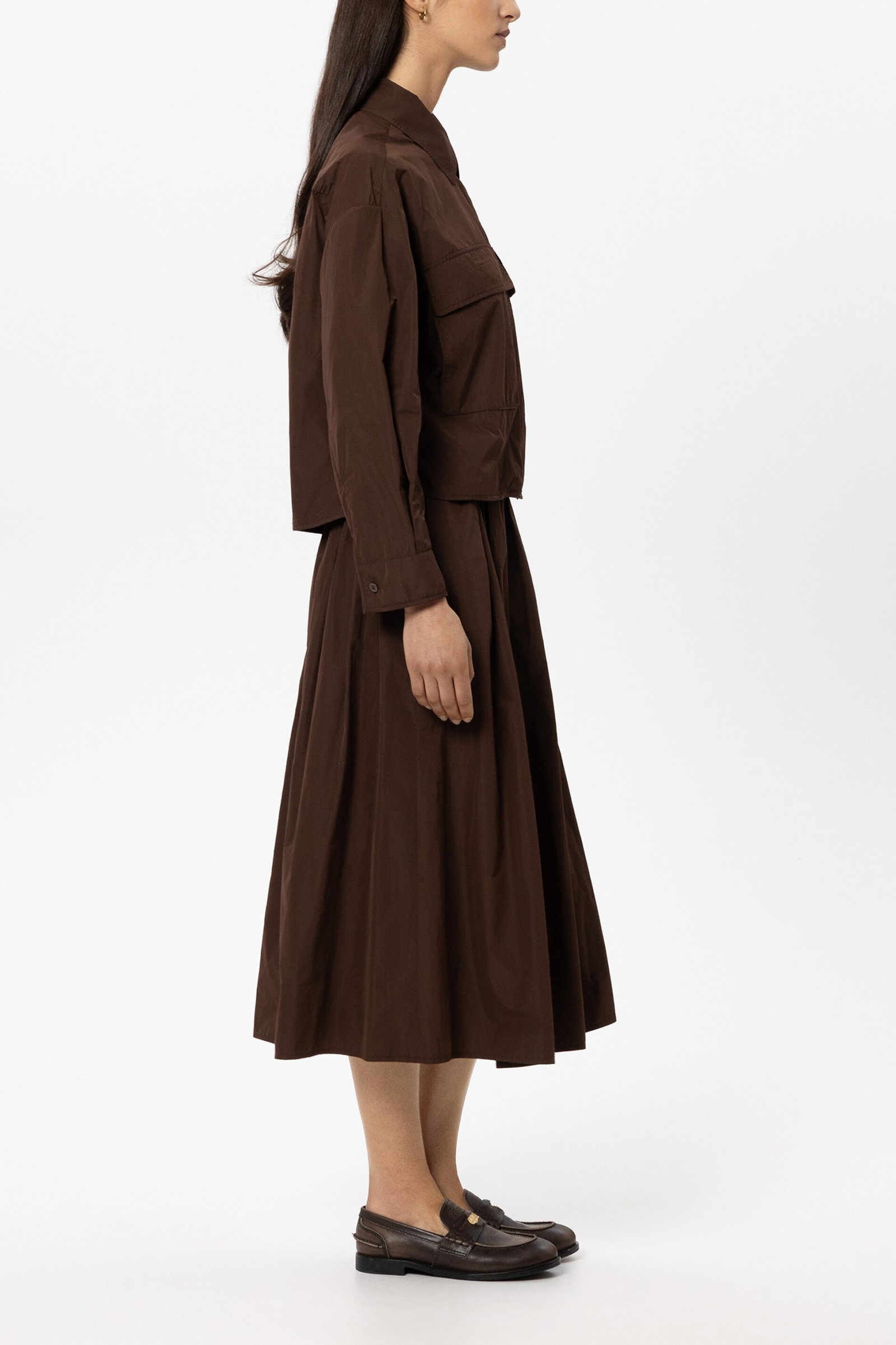 Luisa Cerano Taft-Blousonjacke marone #3