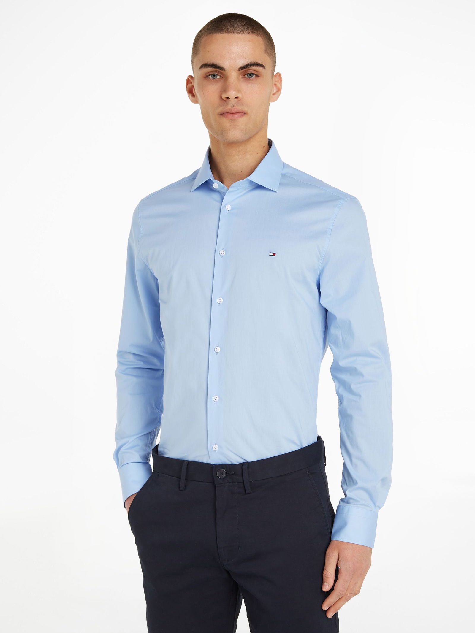 Tommy Hilfiger | Tommy Hilfiger Hemd Slim Fit | 40/R | custom color light blue