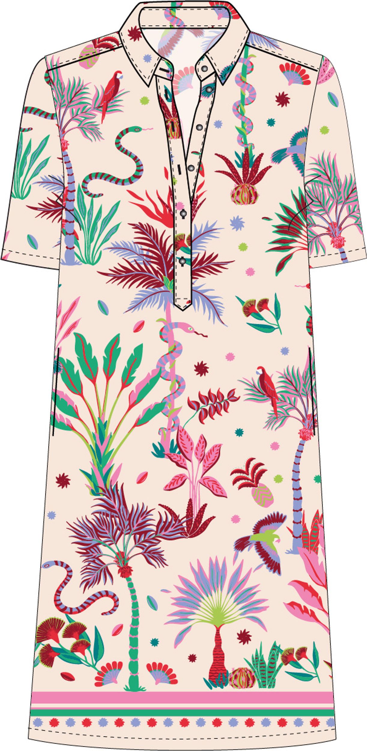 Milano |  Milano Sommerkleid  | 38 | sand print