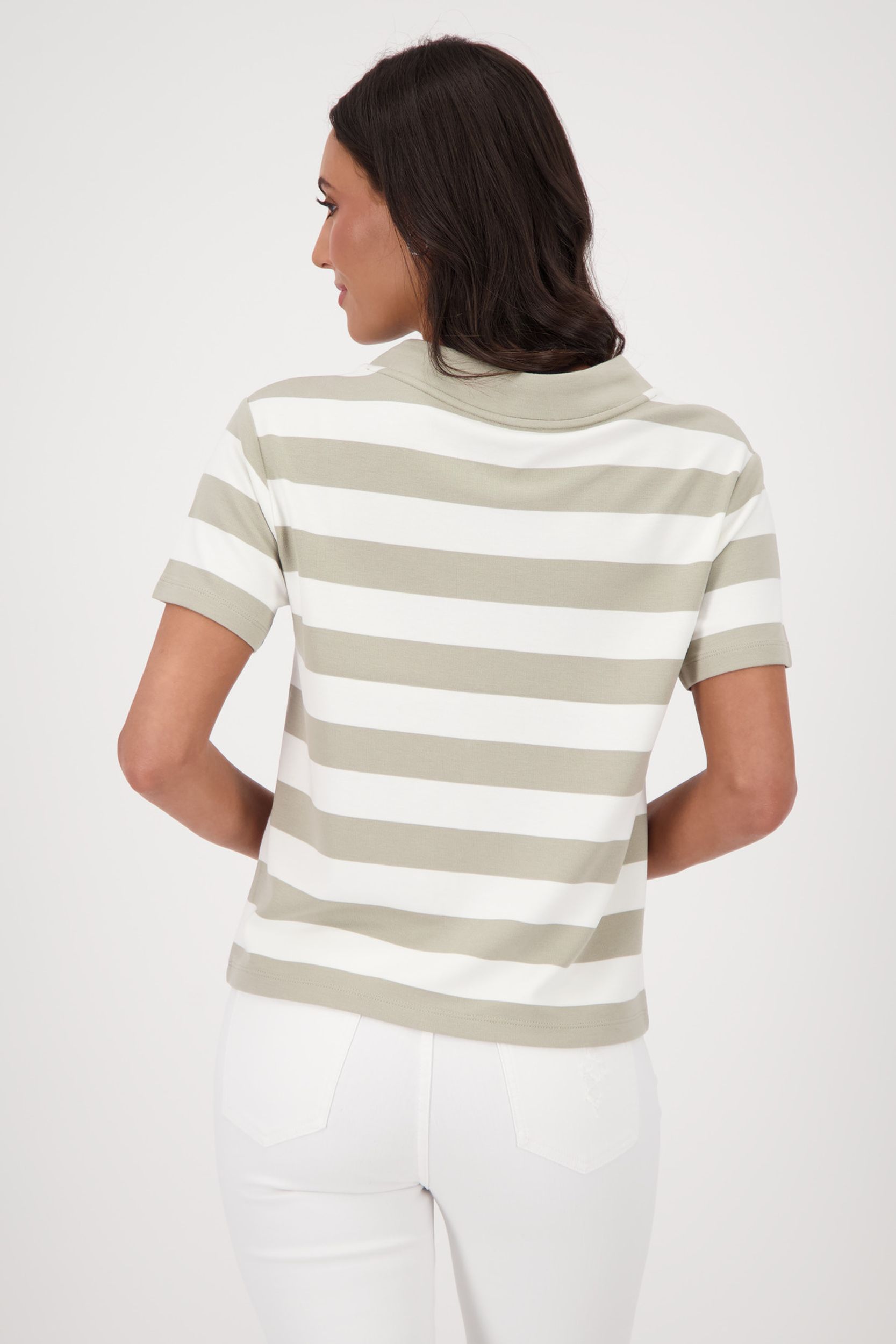 Monari |  T-Shirt, bamboo ringel | 40