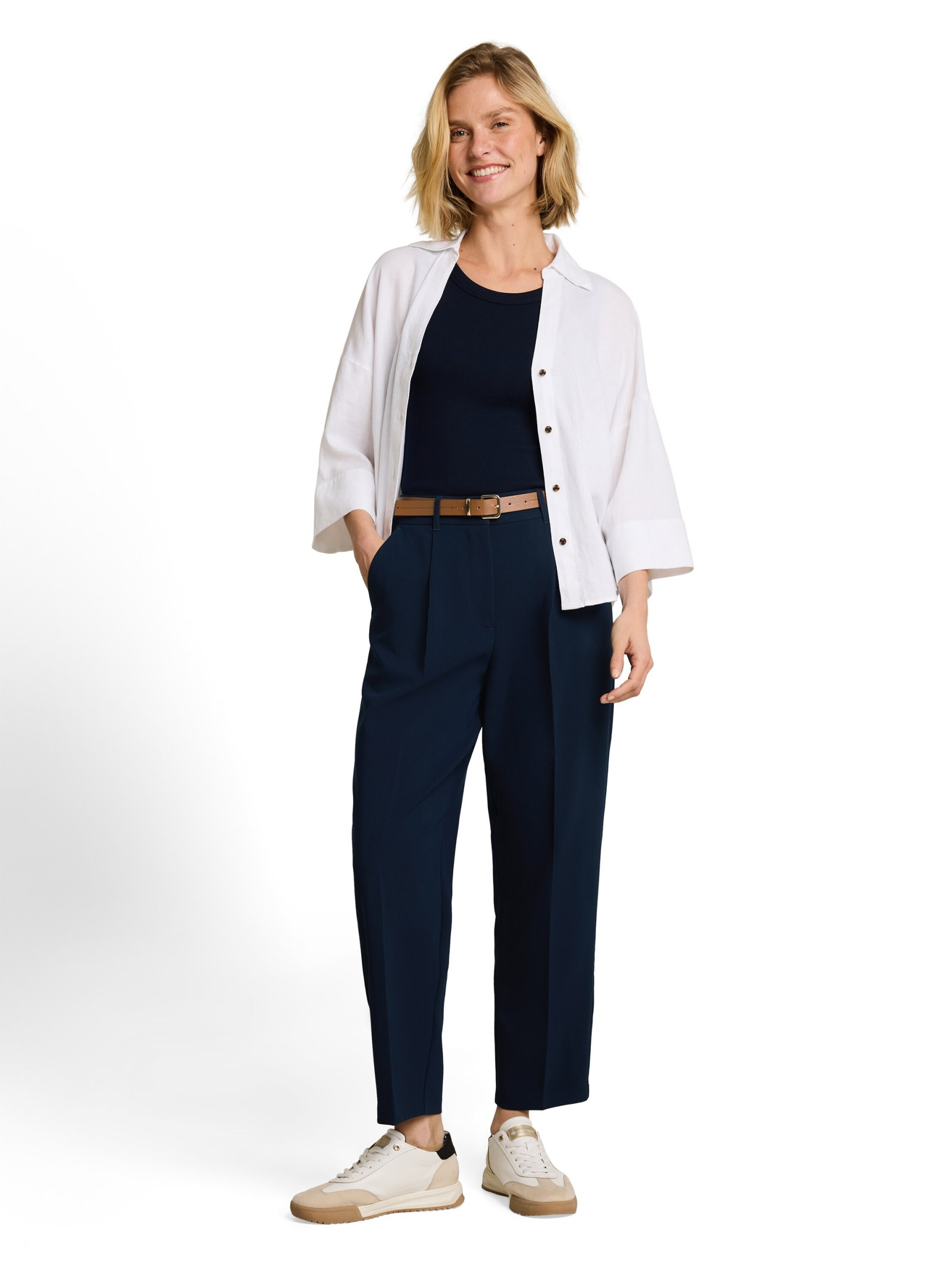 tailored loose fit pants, sky captain blue #6