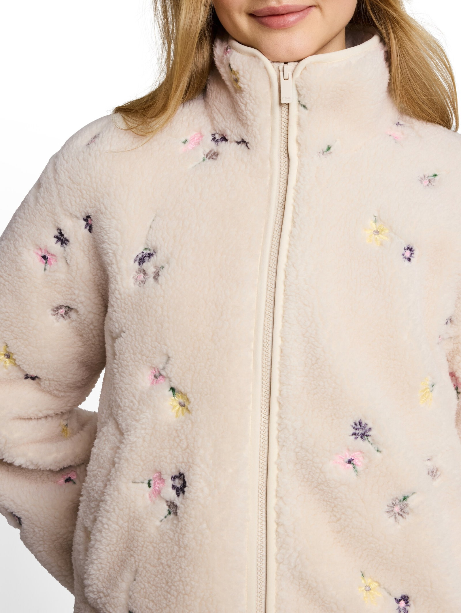 teddy jacket, beige flower embro teddy #6