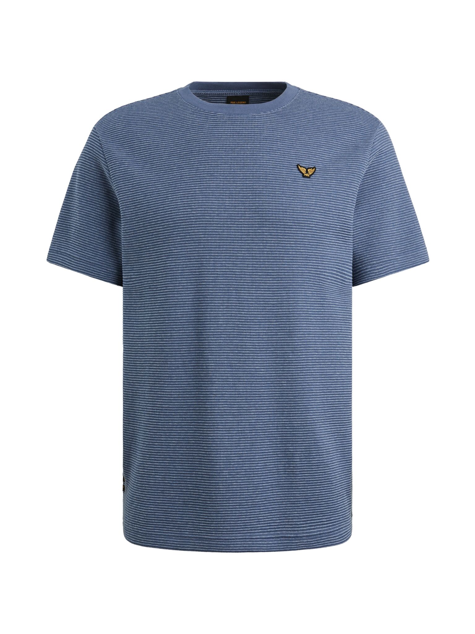Short sleeve r-neck two tone textu, Bijou Blue #1