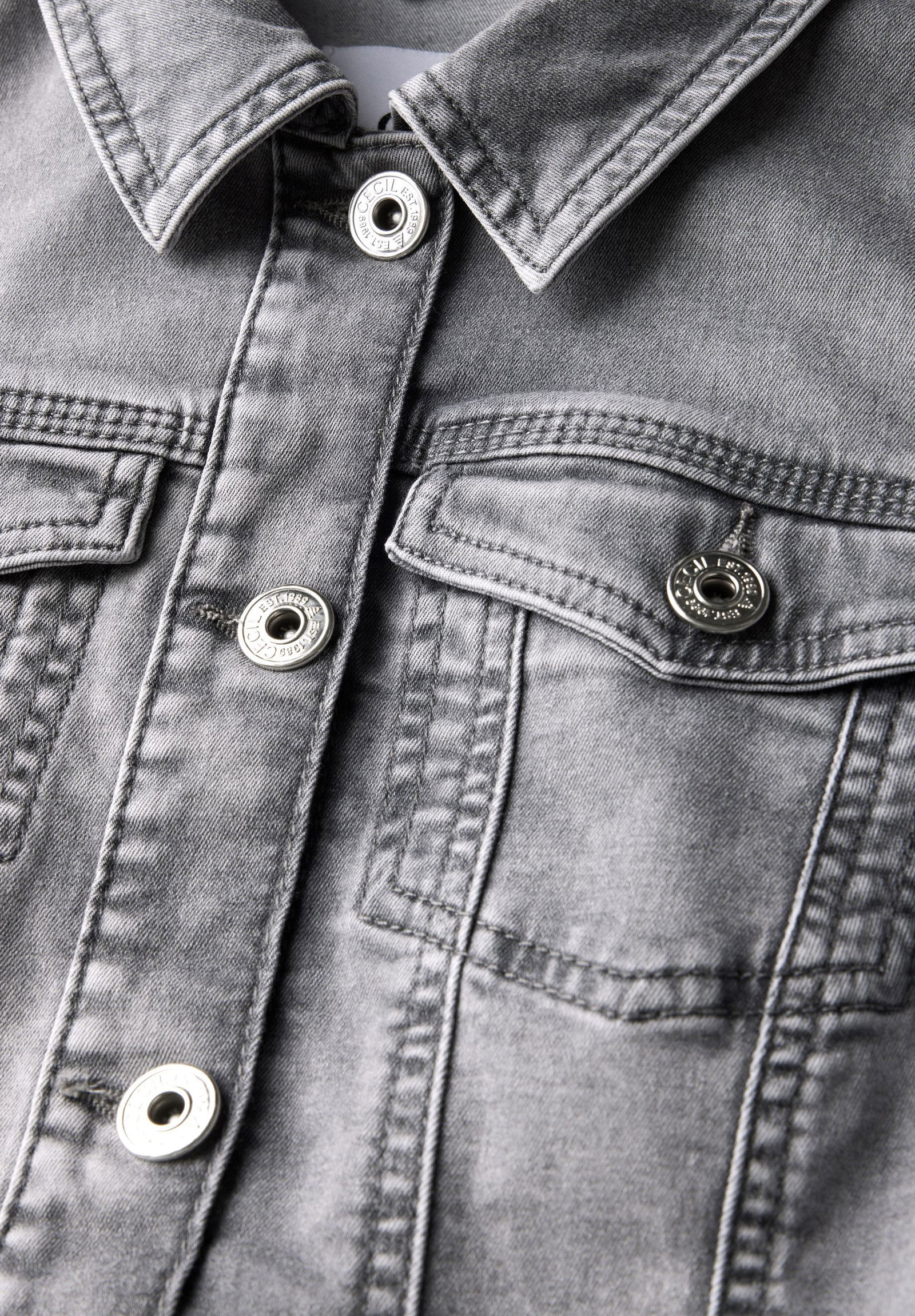 163bd9db76dc5cf74656dfb43c489018 CECIL | CECIL Jeansjacke | L | mid grey used wash