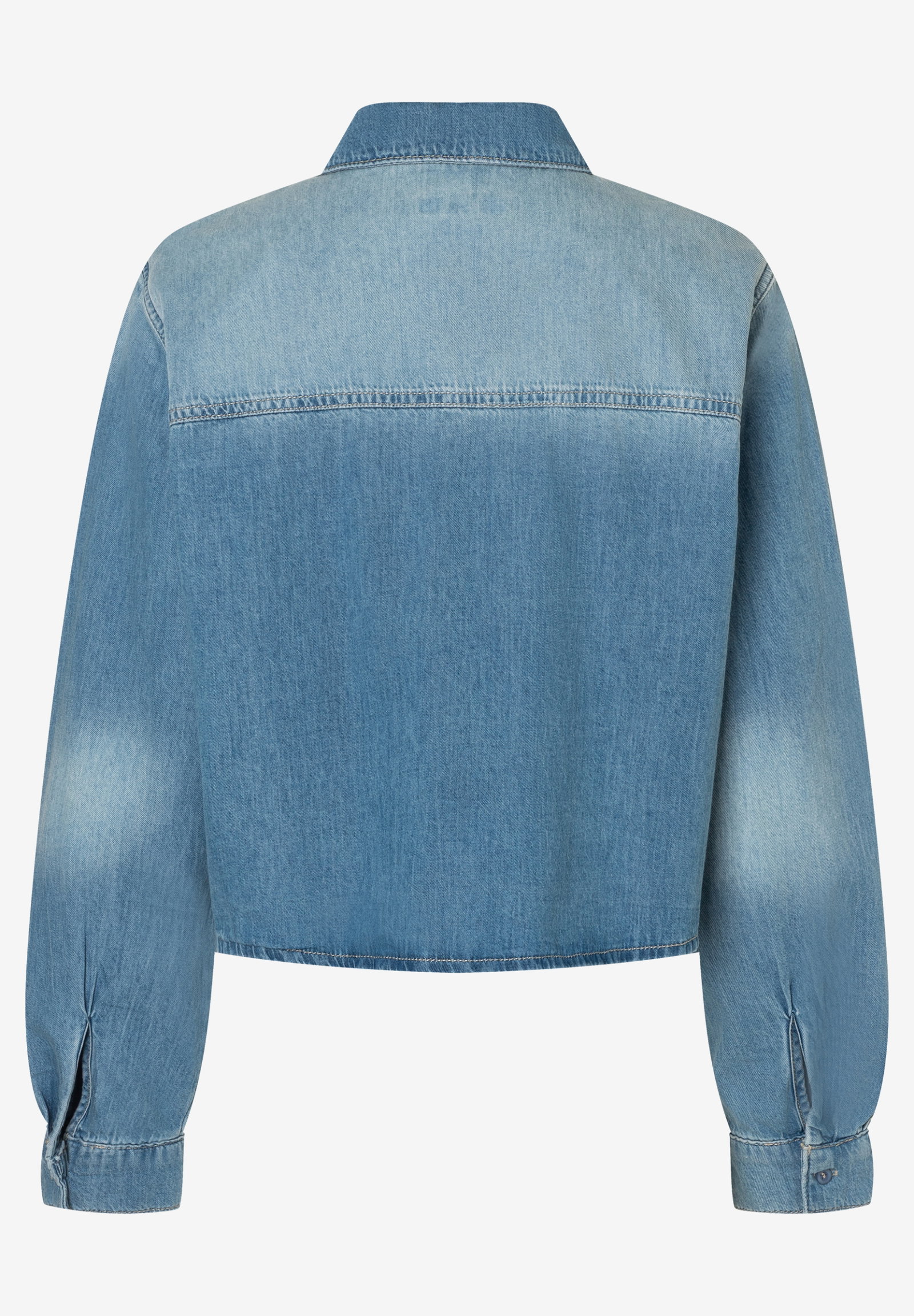 Jeanshemd mit Spitzenbesatz #2