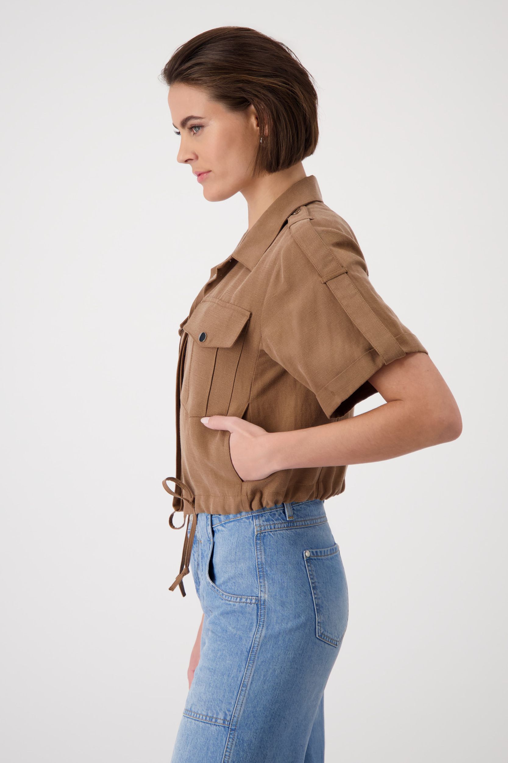 Monari |  Monari Funktionsjacke  | 46 | greige gemustert