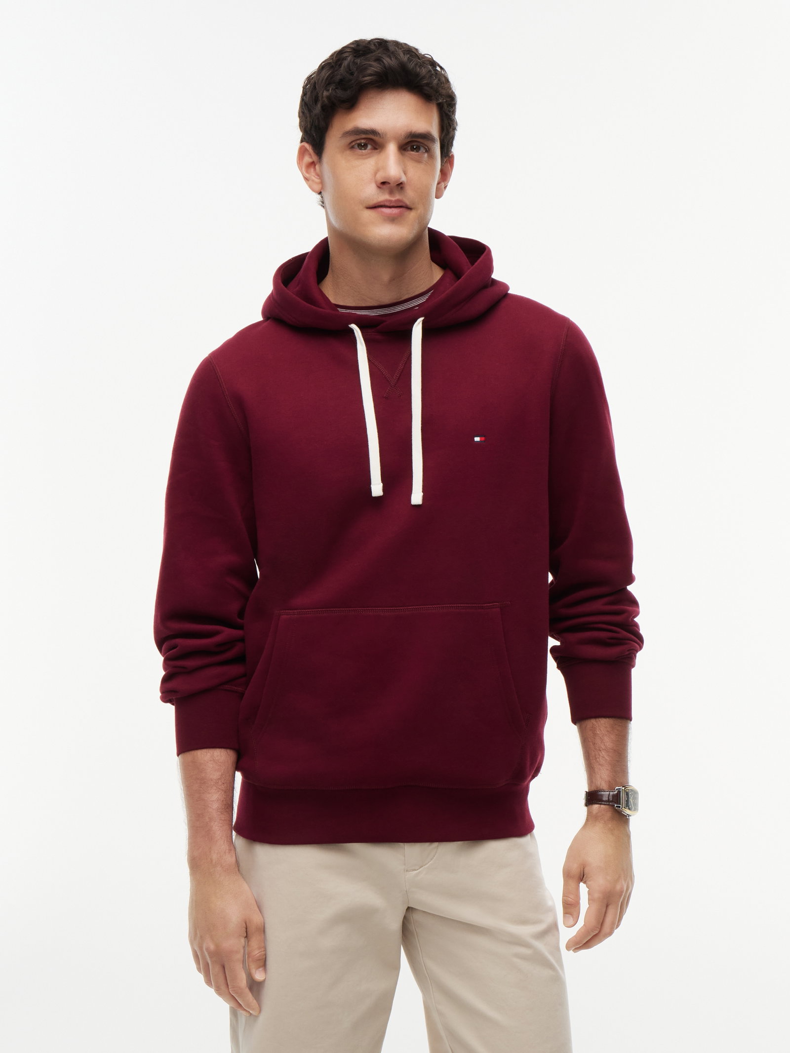 ESS SEASONAL FLEECE HOODY, PURPLE #2
