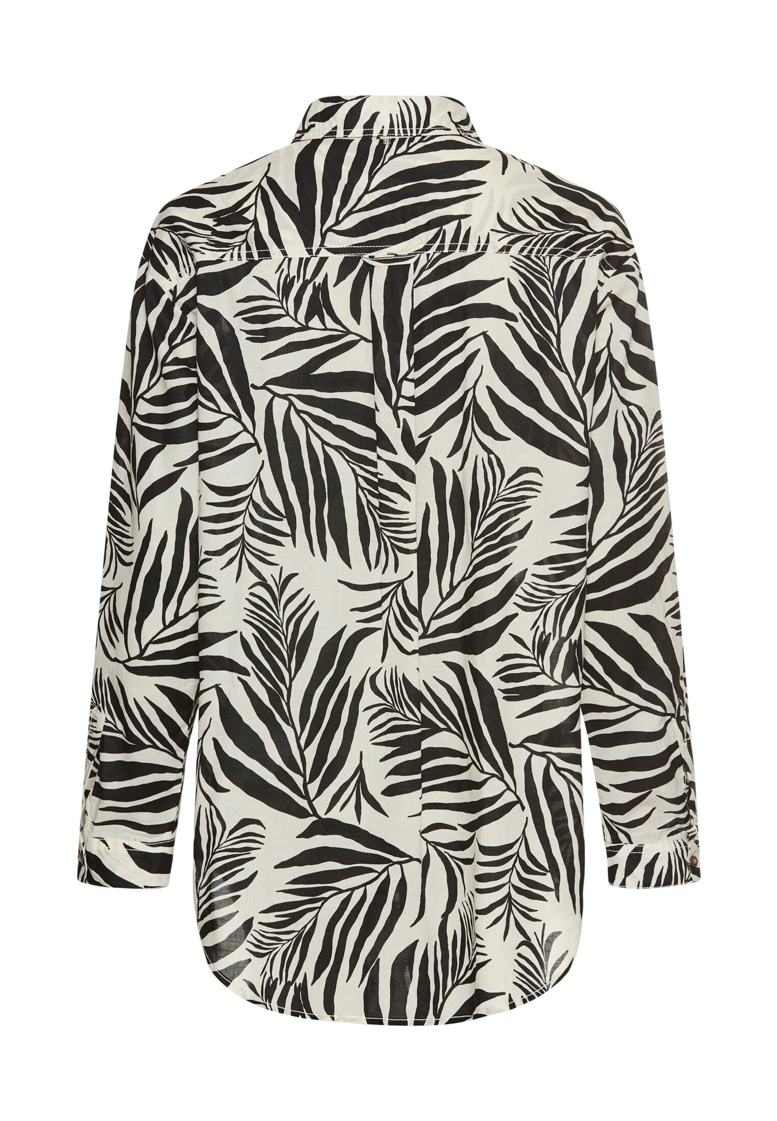 add3c3abde49706591d36b0b8de17959  |  Hemdbluse mit Blumenprint aus Baumwolle | XL | aop zement