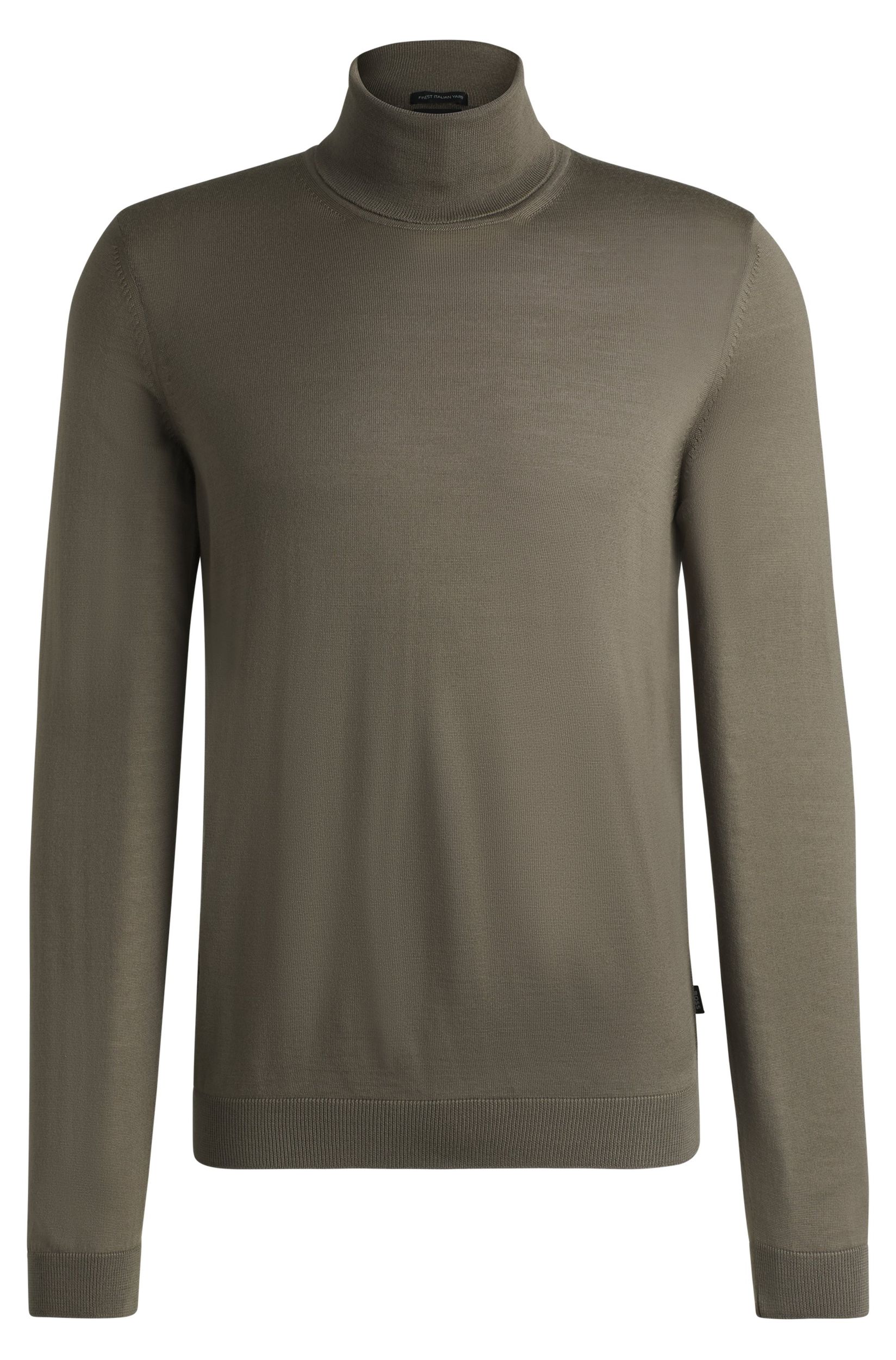 BOSS Black |  BOSS Black Rollkragenpullover  | M | open green
