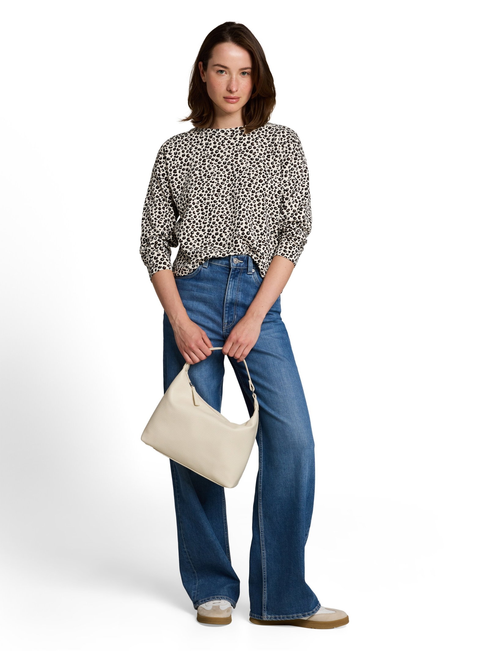 printed sweatshirt, beige brown leo print #9