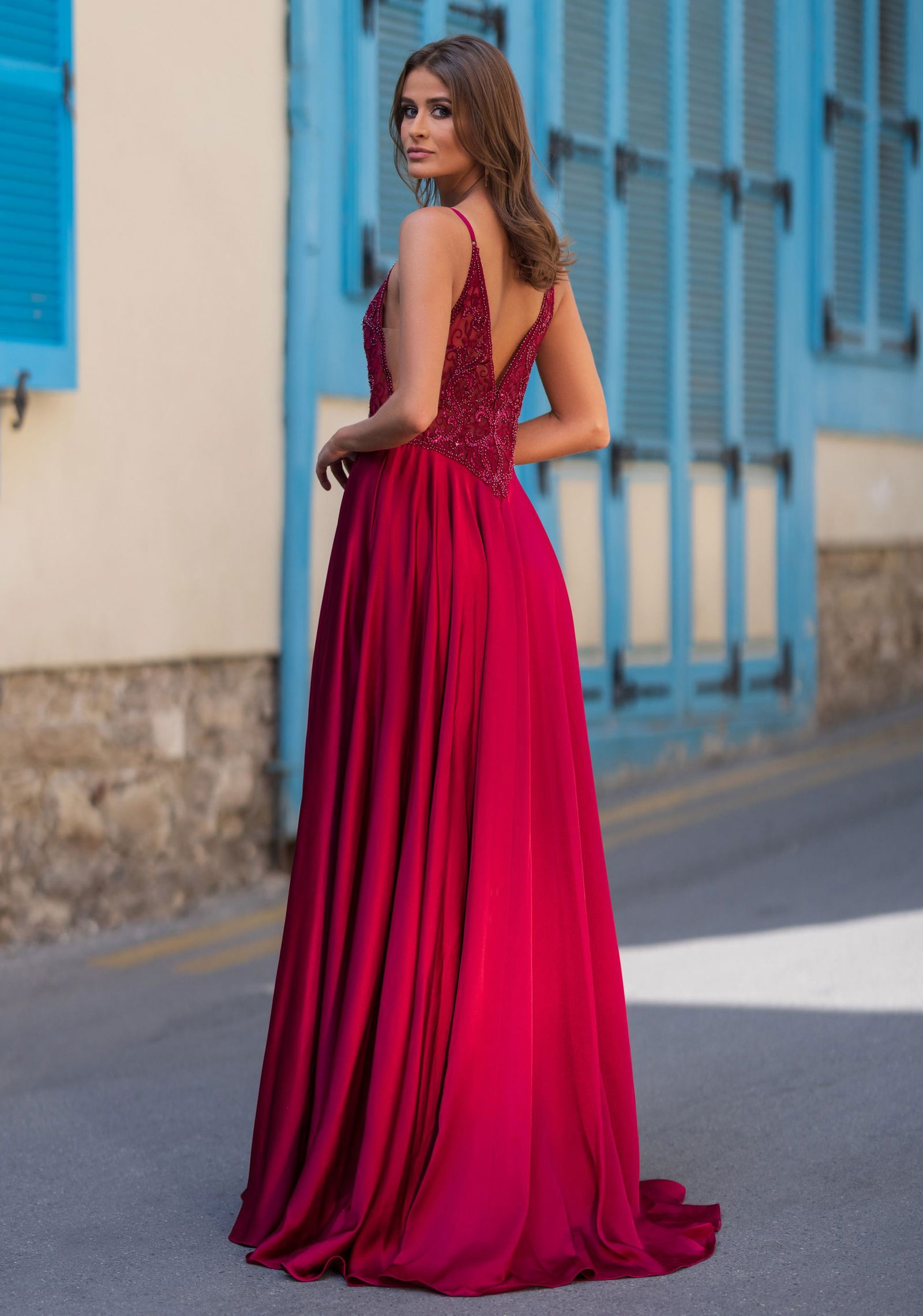 Christian Koehlert Abendkleid aus Satin
