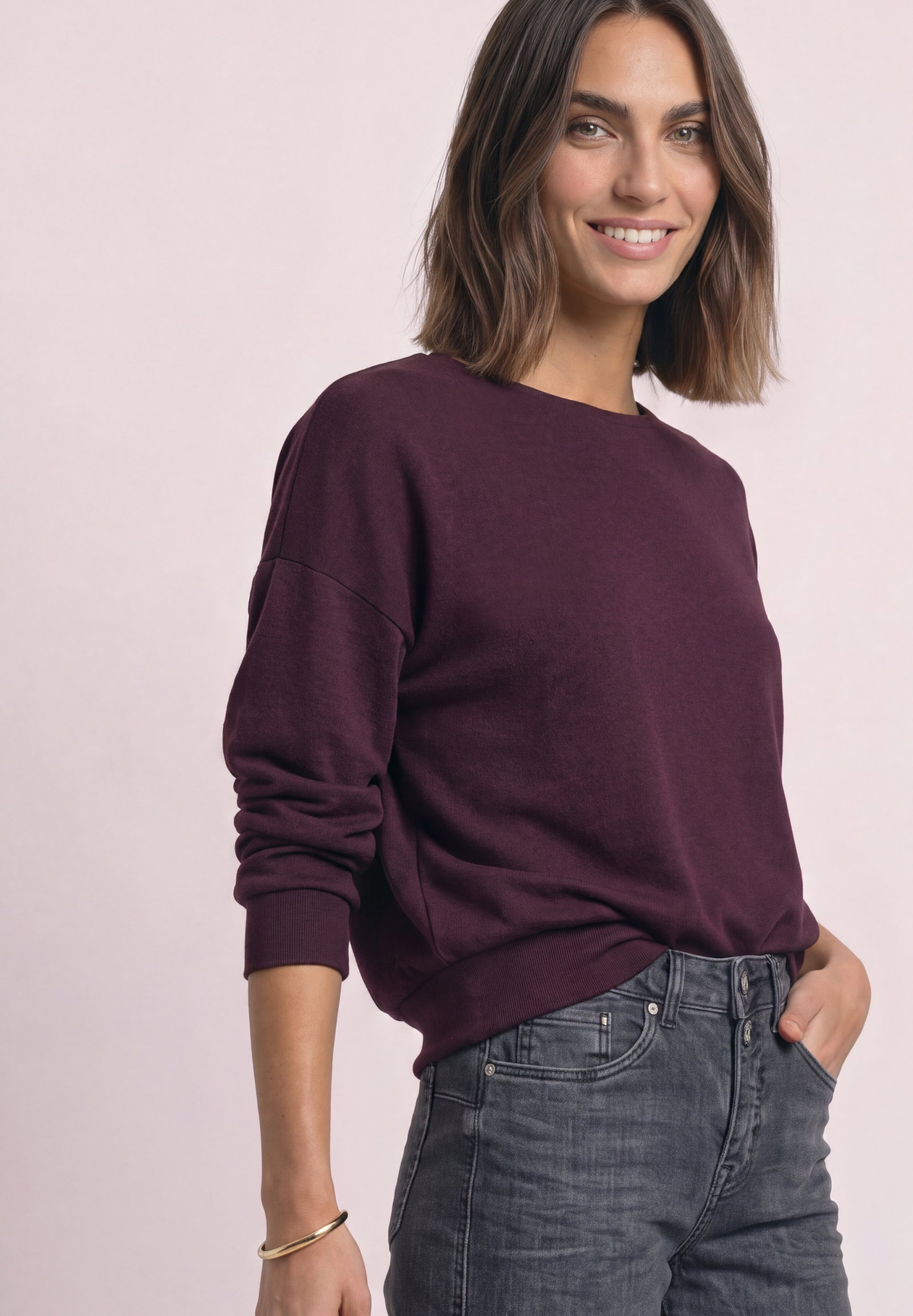 LTD QR soft shirt w.bottom cuf, rustic rouge mel. #3