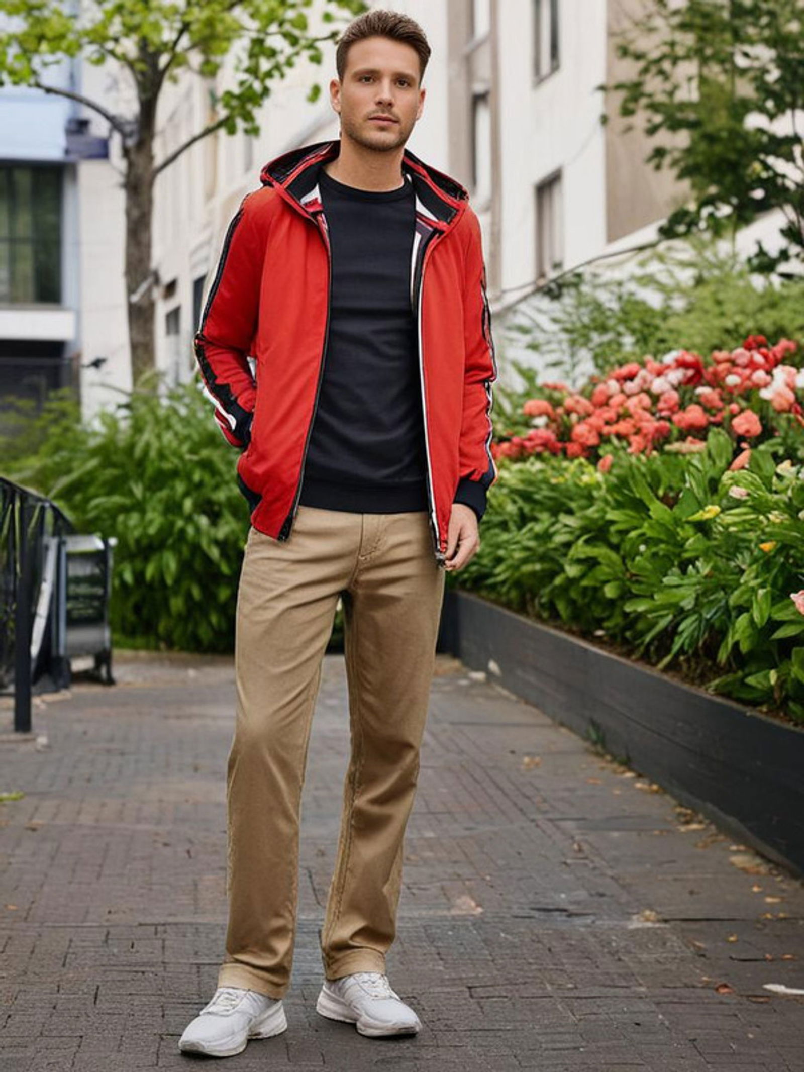 9c33bfe2ebdee447acb8913b7ea6add3 Wellensteyn | Wellensteyn Blouson "College" | XL | red/white