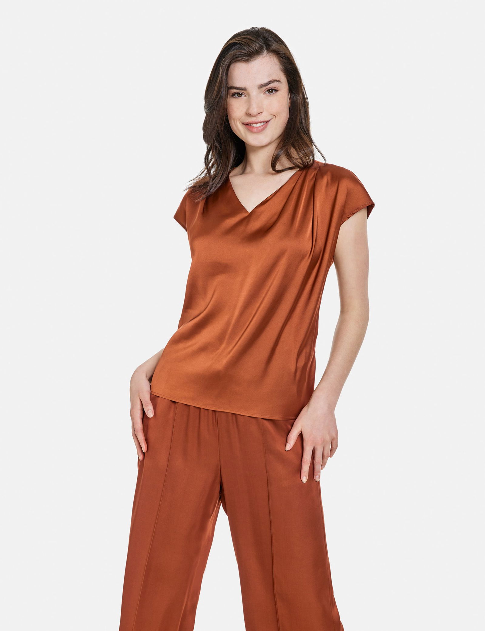 Shirt mit Satin-Front