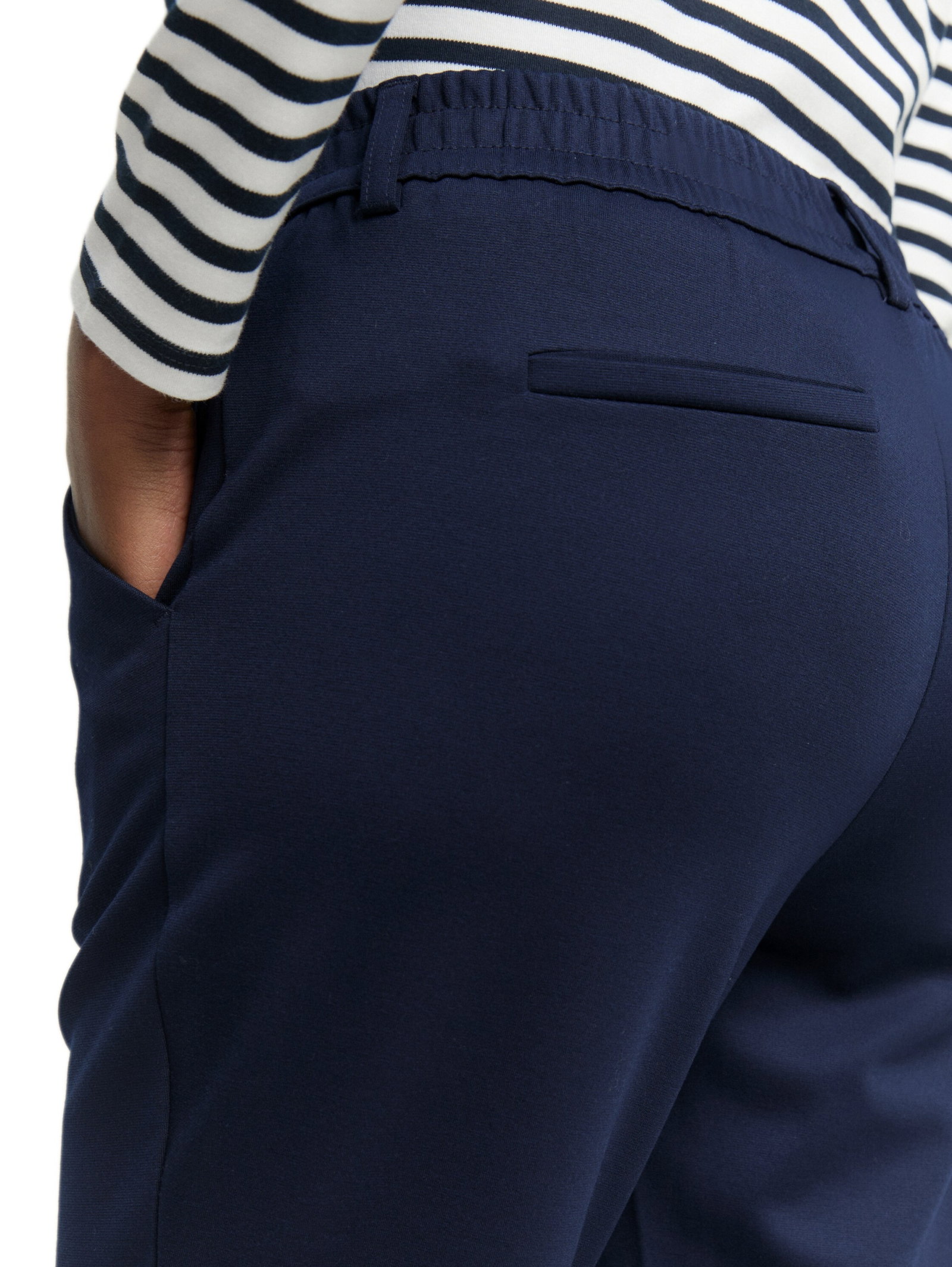 Constructed knitted pants, sky captain blue #6