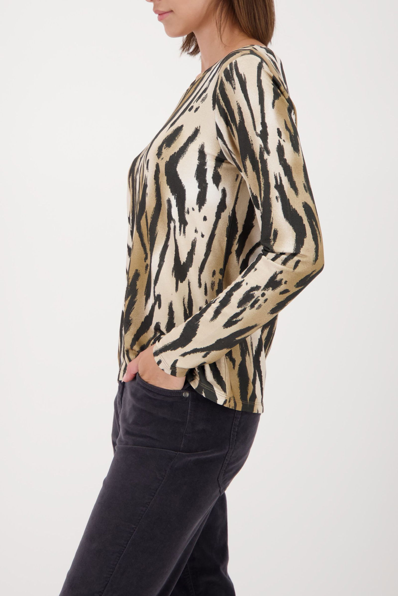 Monari | Pullover, whisky gemustert | 46