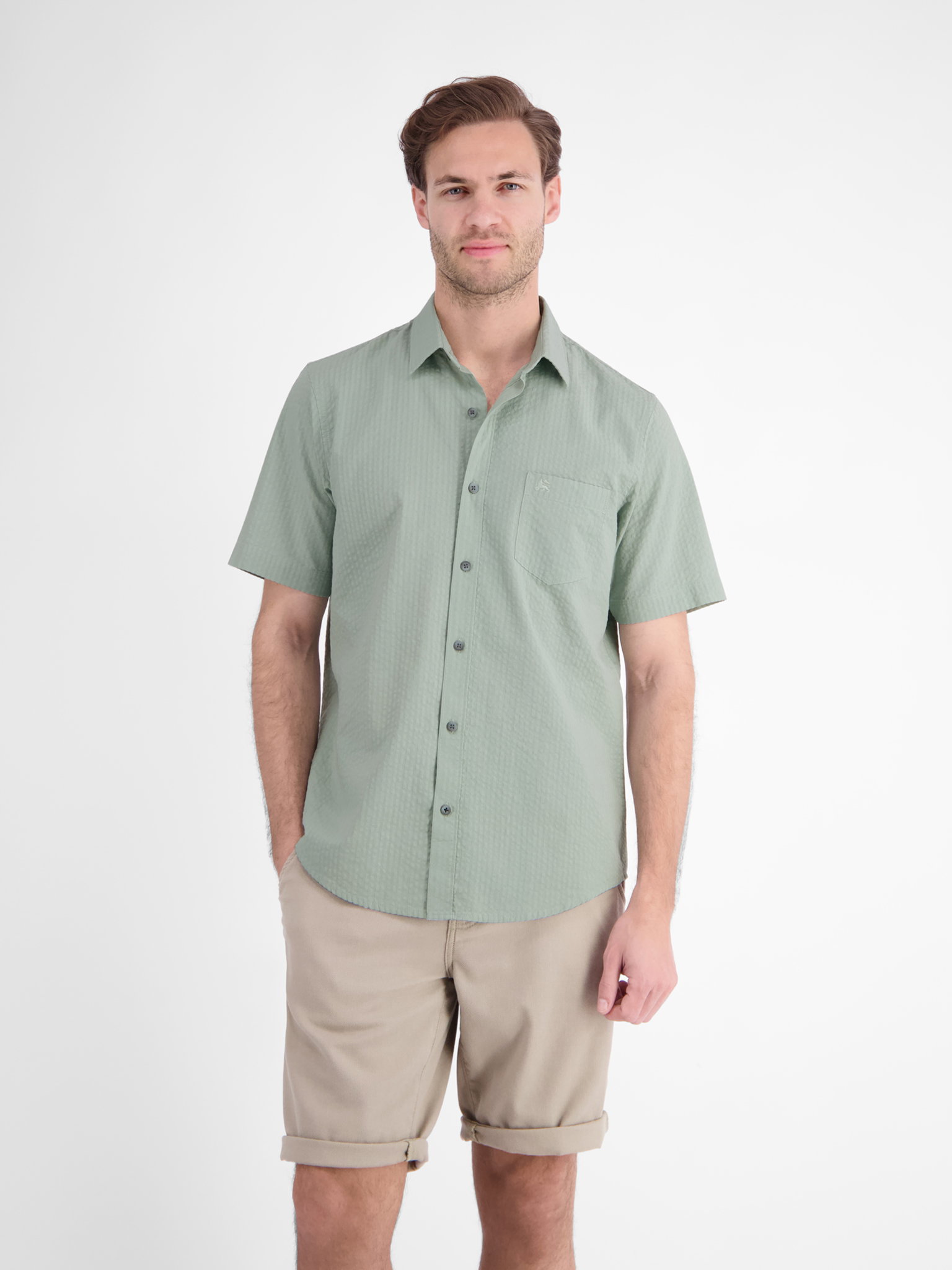 HEMD 1/2 ARM, BAY GREEN #3