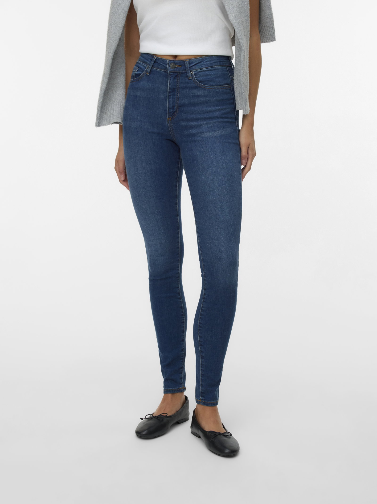 VMSOPHIA HW SKINNY JEANS MD BL NOOS, Medium Blue Denim #4