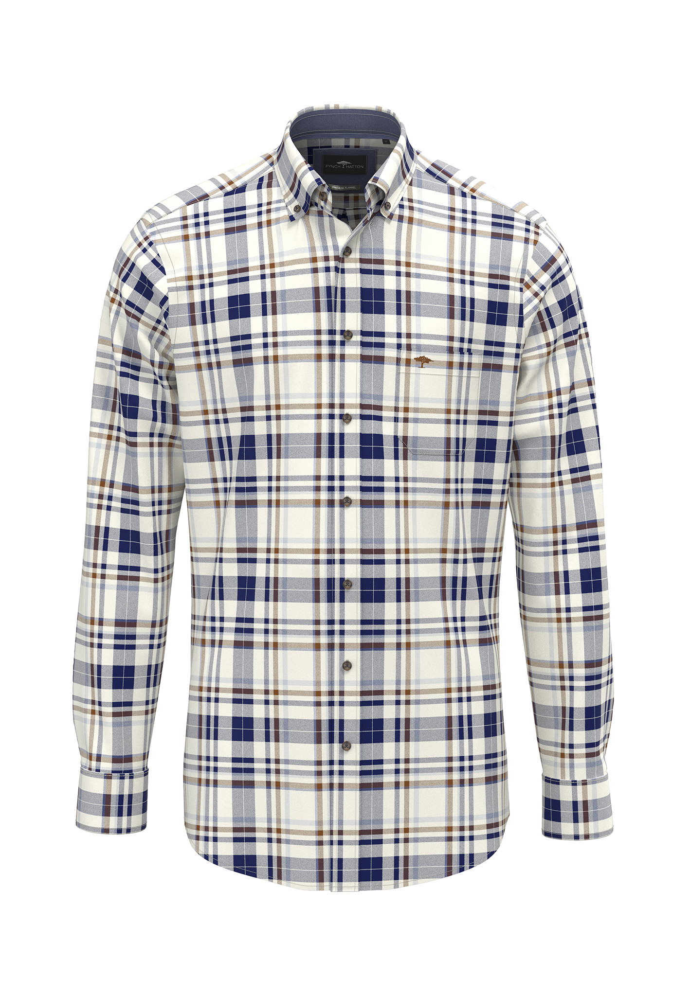 Herringbone Check, B.D., 1/1, misty blue #1
