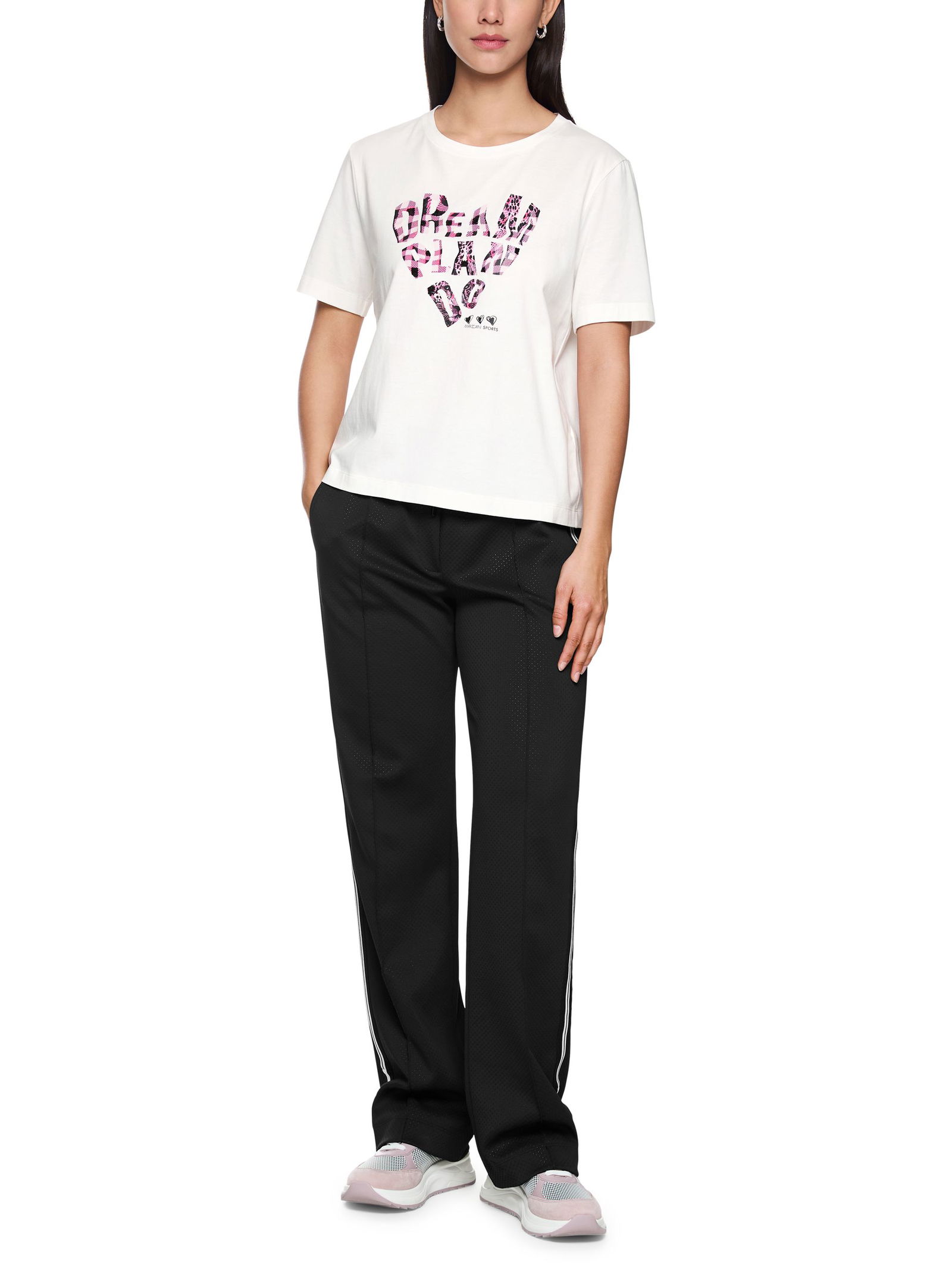 f9bca513628609319e18d316965cb0f3 Marc Cain Sports | Baumwollshirt mit Aufdruck | 40 | off-white