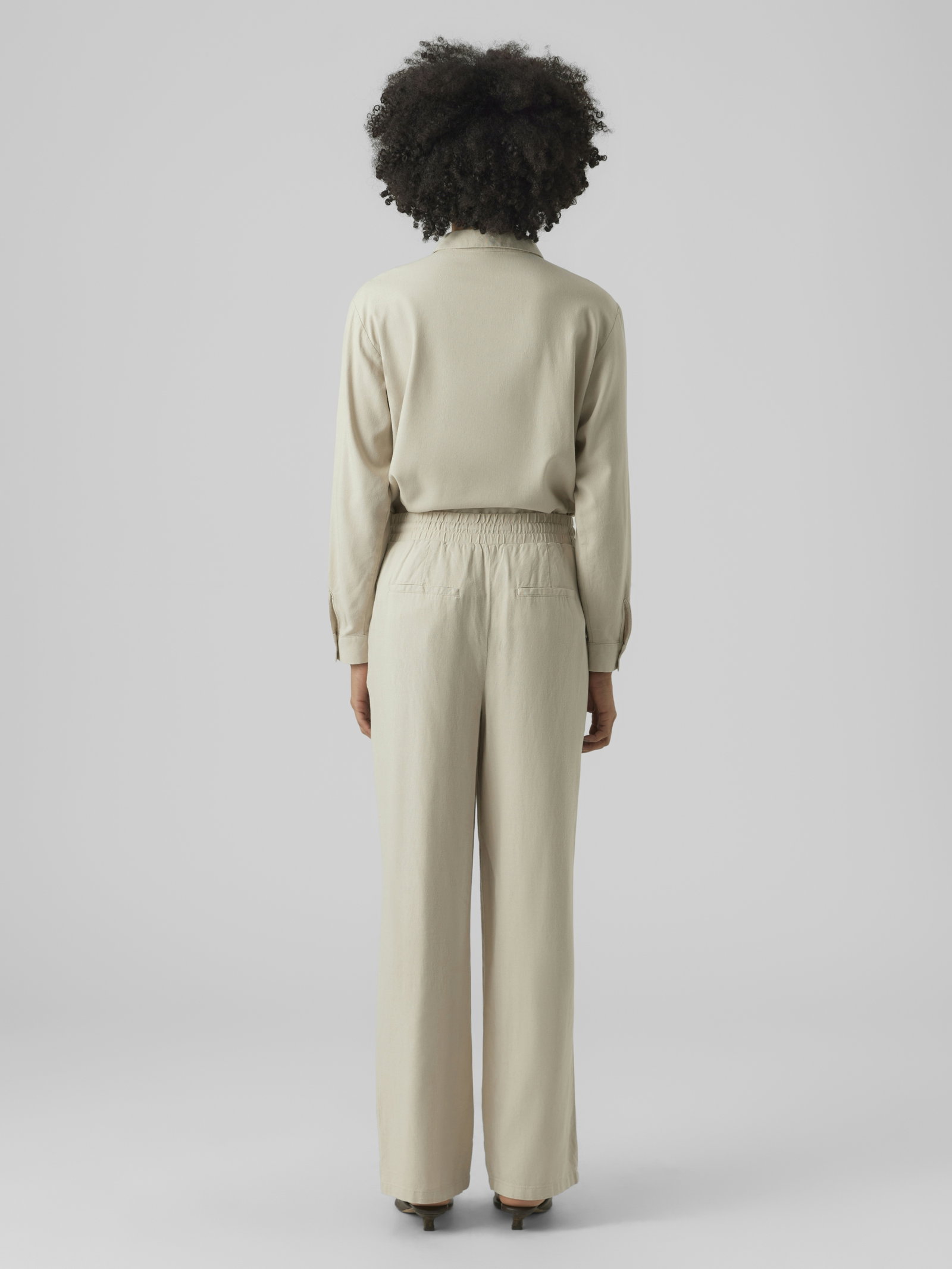 VMJESMILO HW WIDE PANTS WVN NOOS, Silver Lining #2