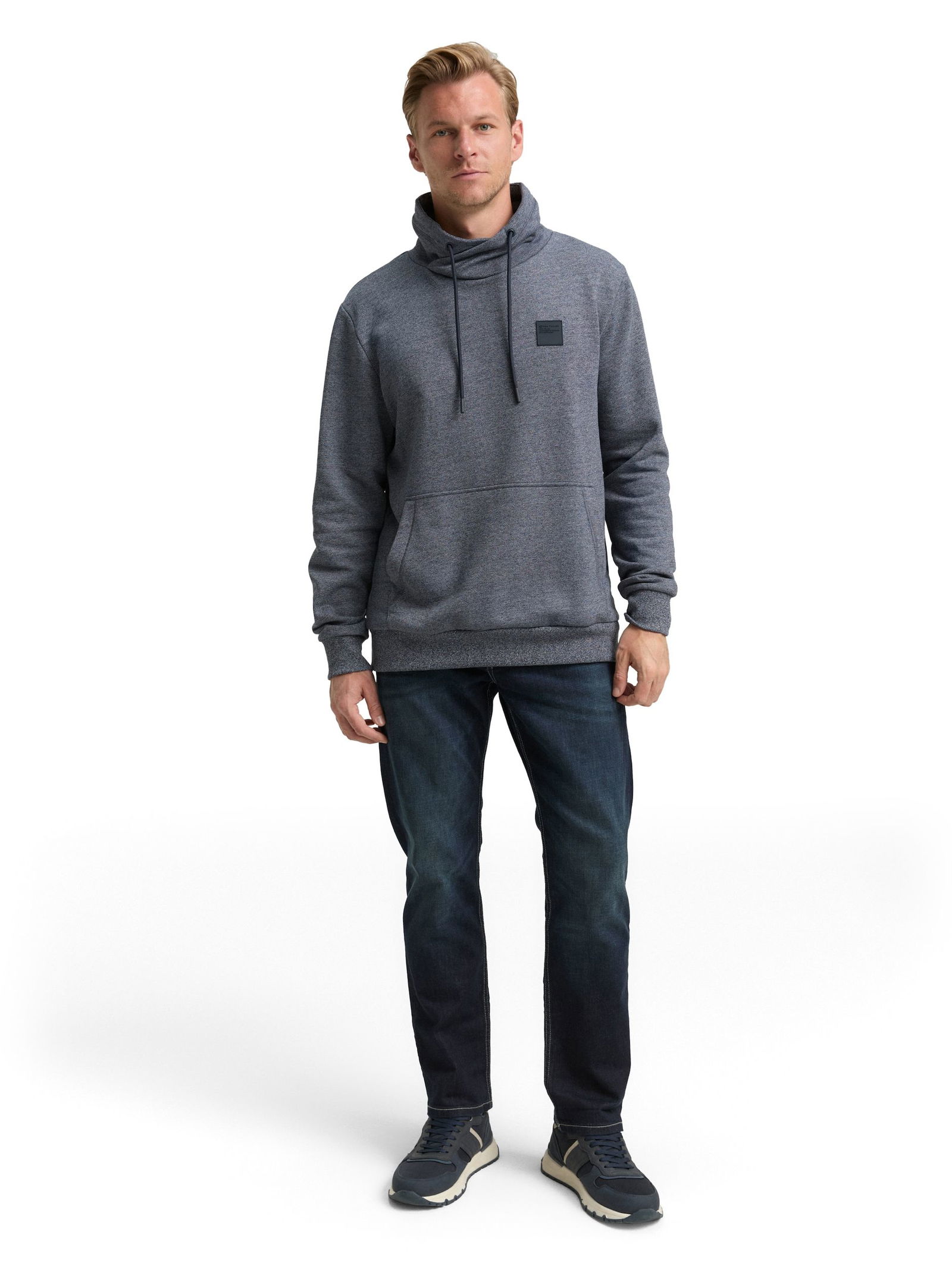 Tom Tailor | Tom Tailor Sweatshirt | L | navy grindle structure