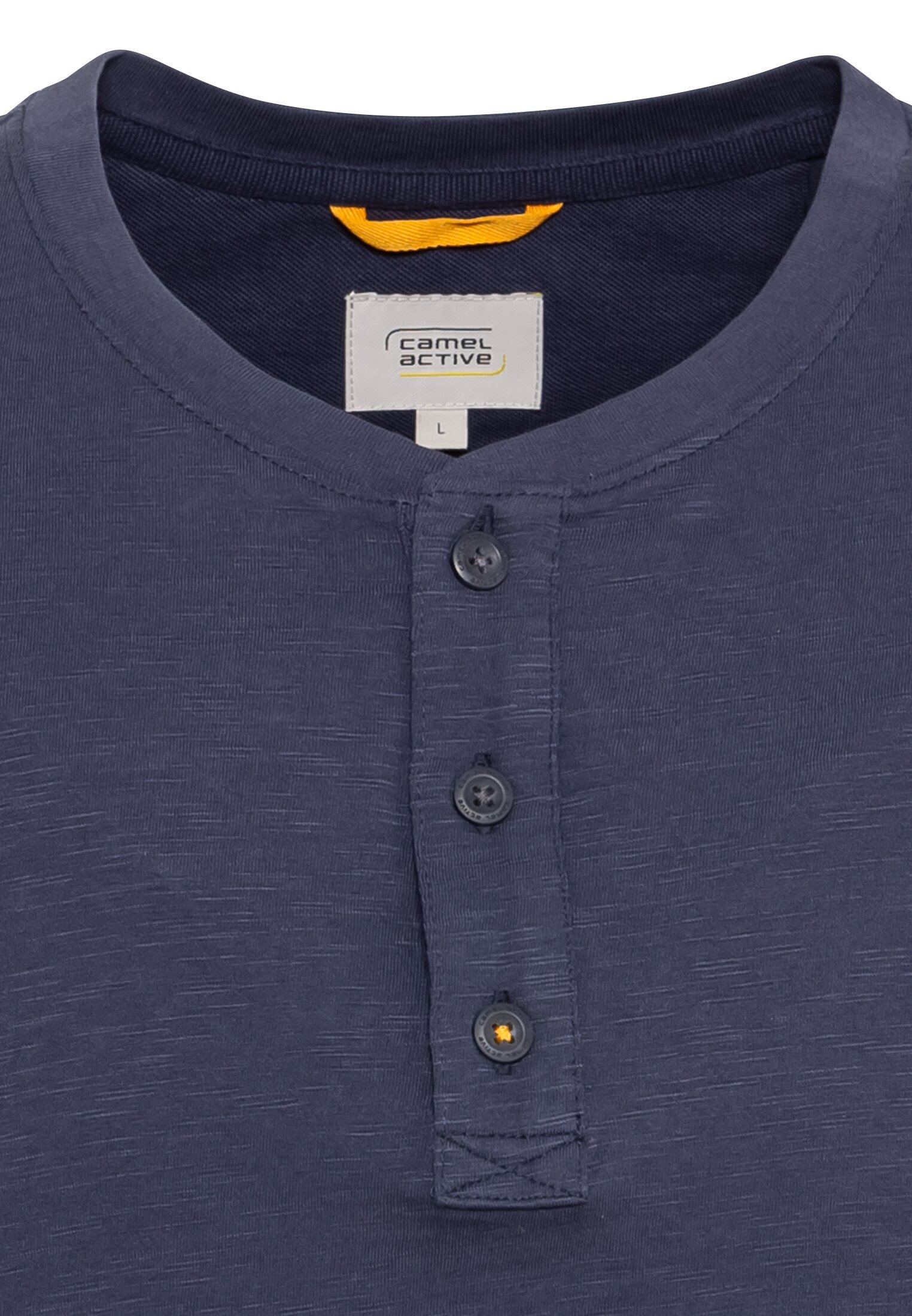 Camel Active Kurzarm Henleyshirt aus reiner Baumwolle #3