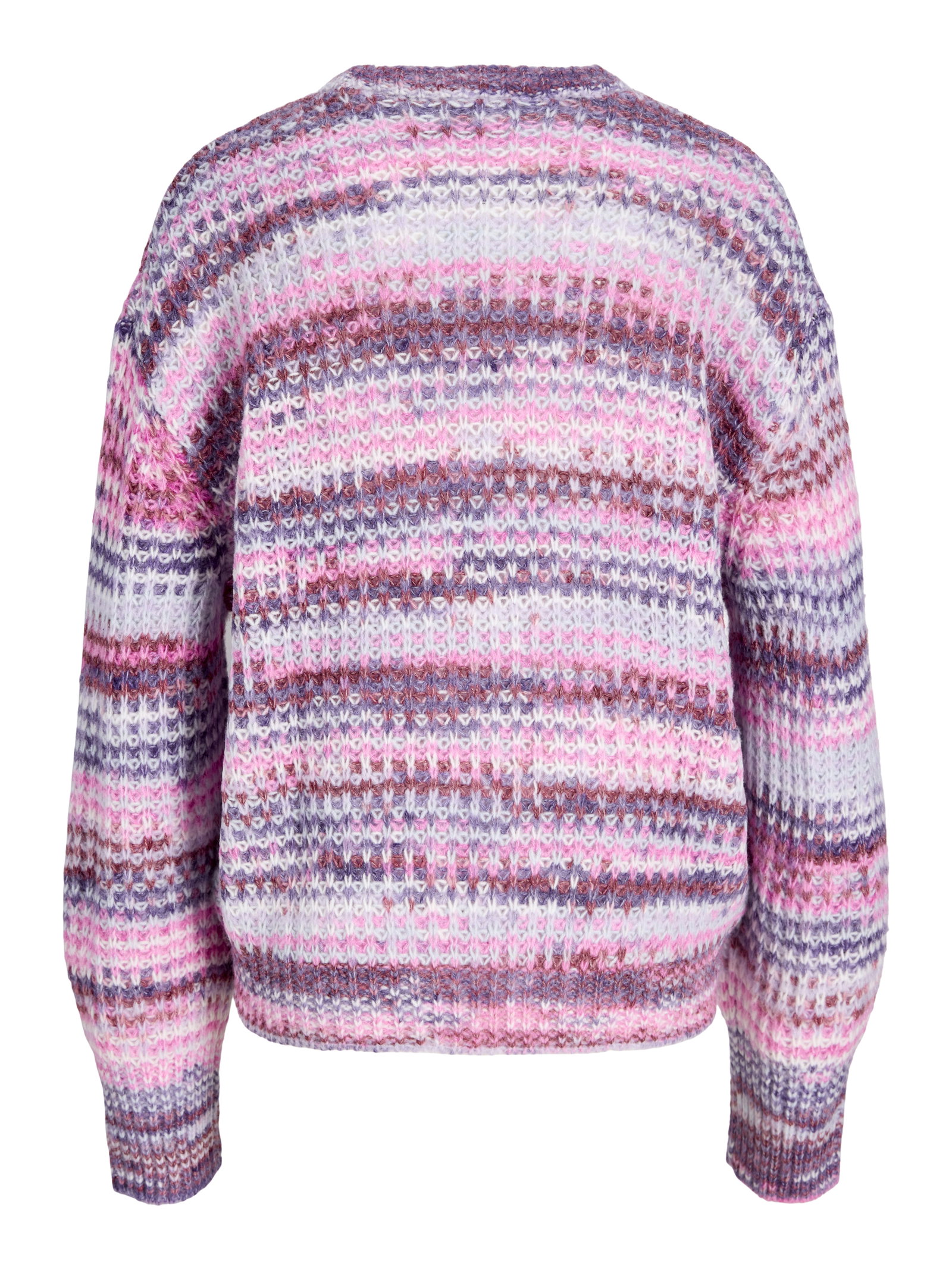 JXSIMONE SPACE DYE CREW NECK KNIT S, Purple Rose//multi space dye #2
