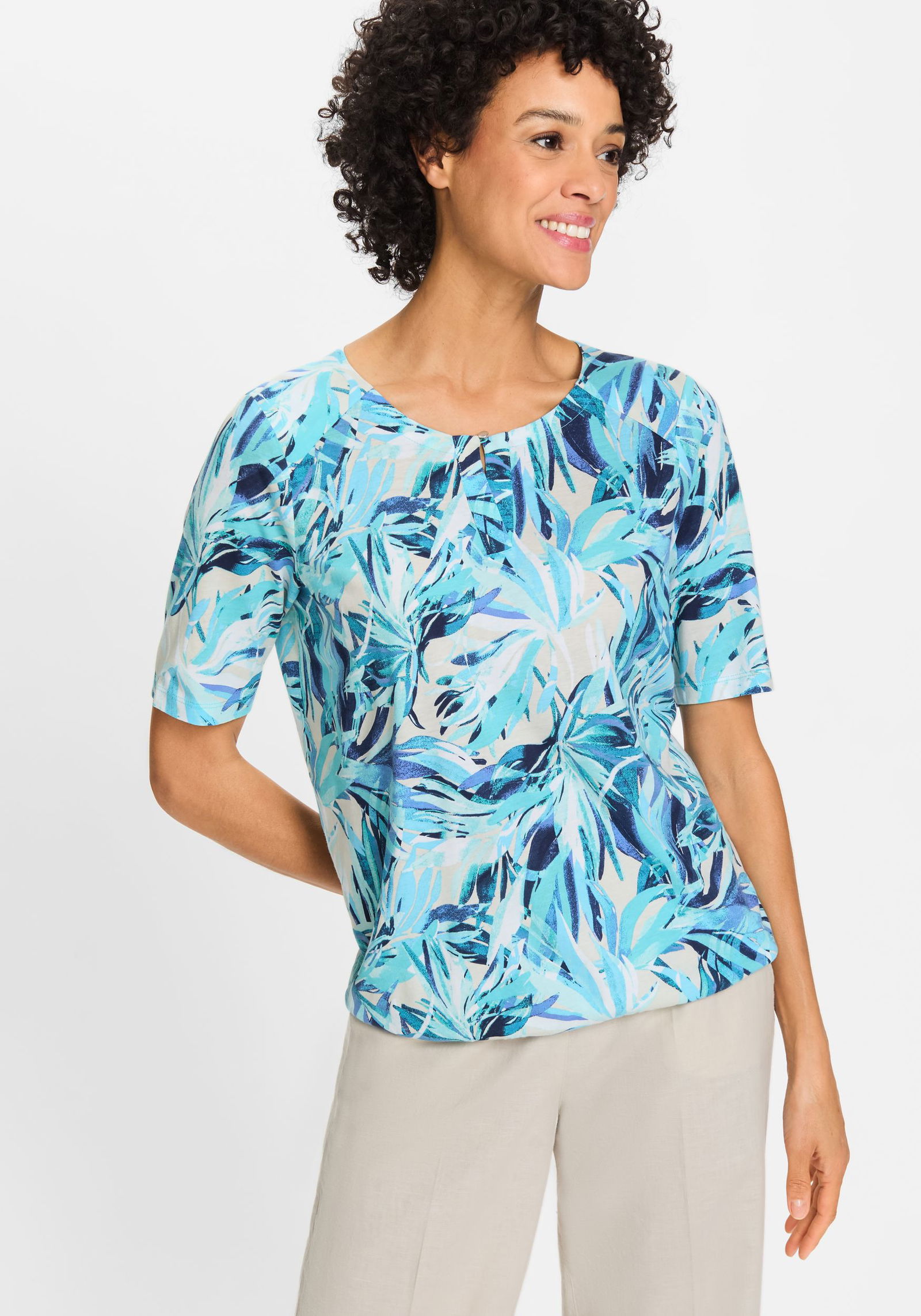 Olsen |  T-Shirt Short Sleeves | 40 | aruba blue