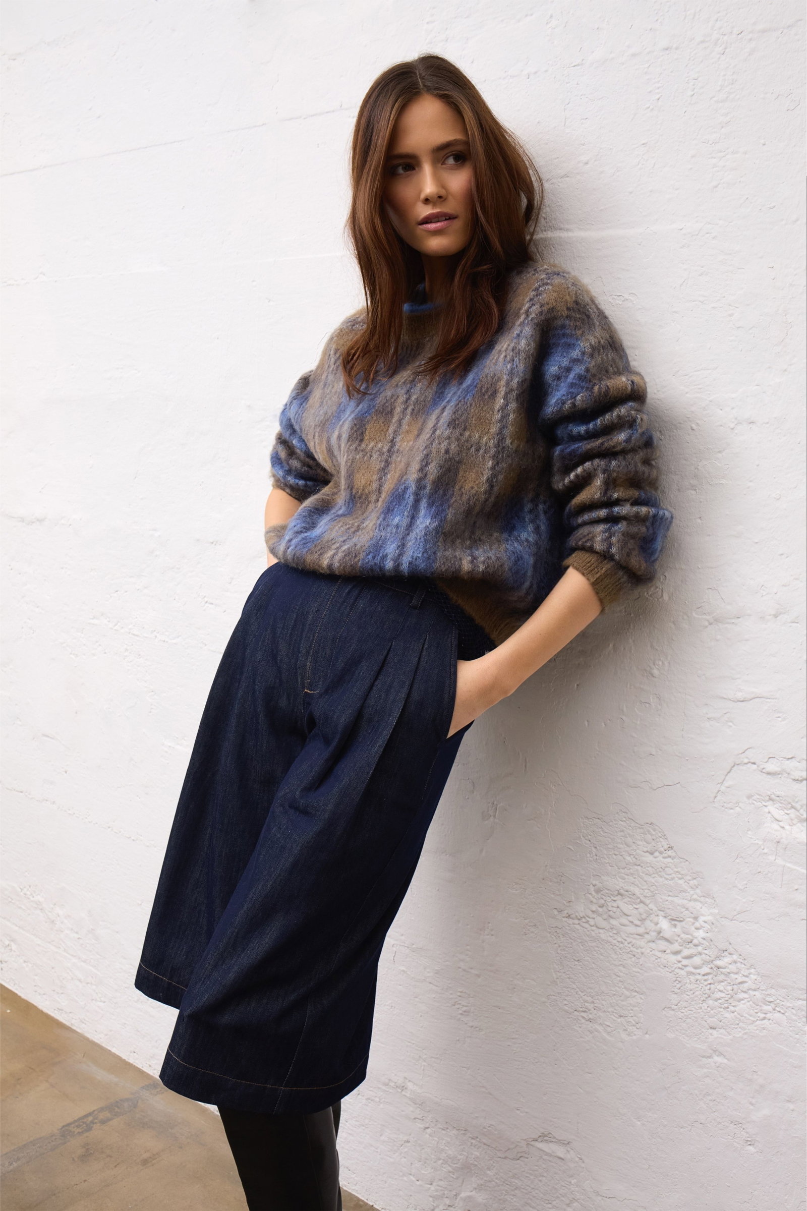 Pullover, lt brown blue #4