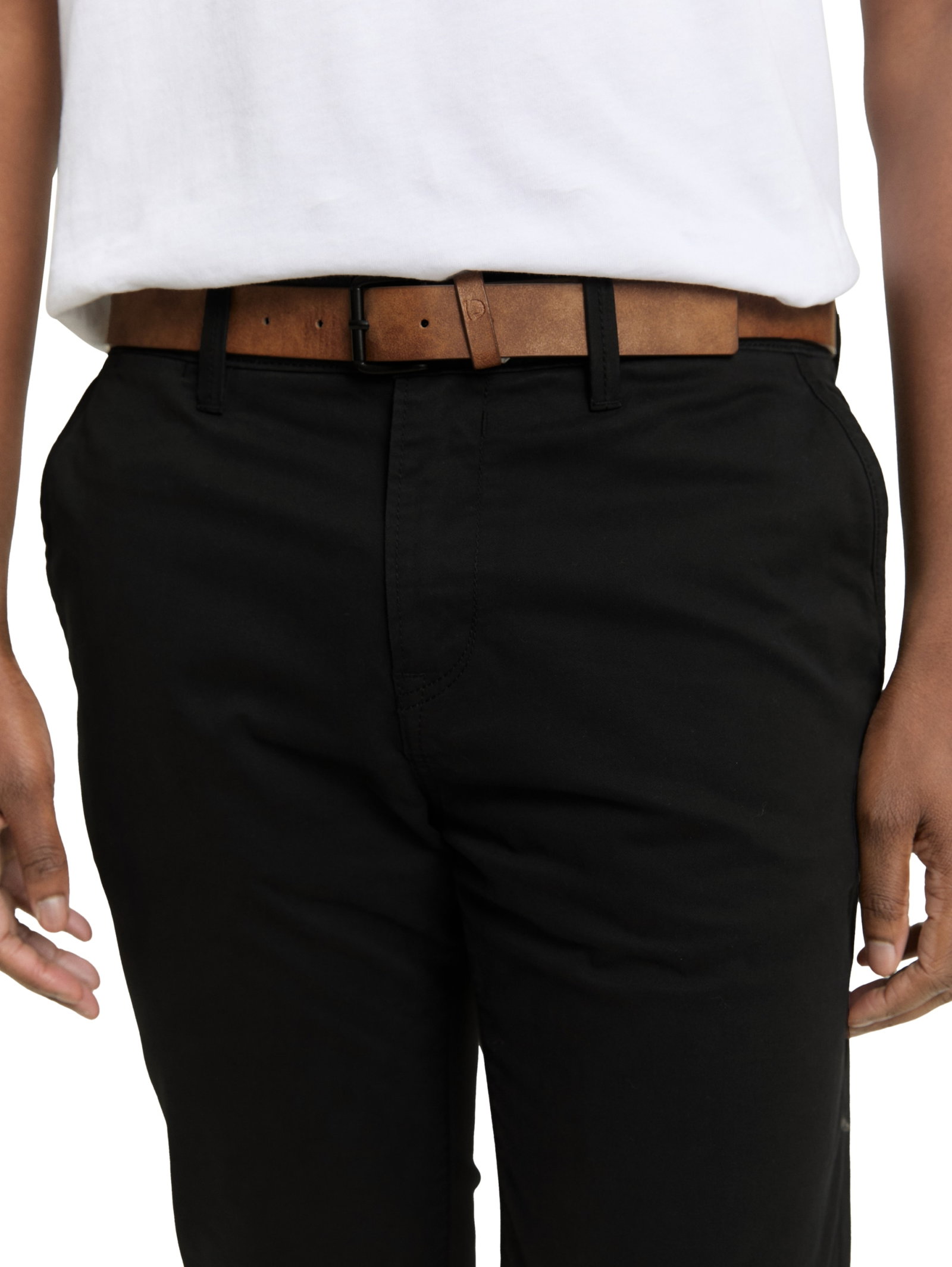 Slim Fit Chino Hose mit Gürtel #6